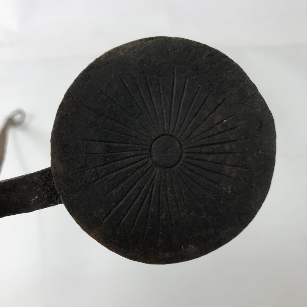 Japanese Cast Iron Yaki-In Branding Press Stamp Vtg Sweets Chrysanthemum T152