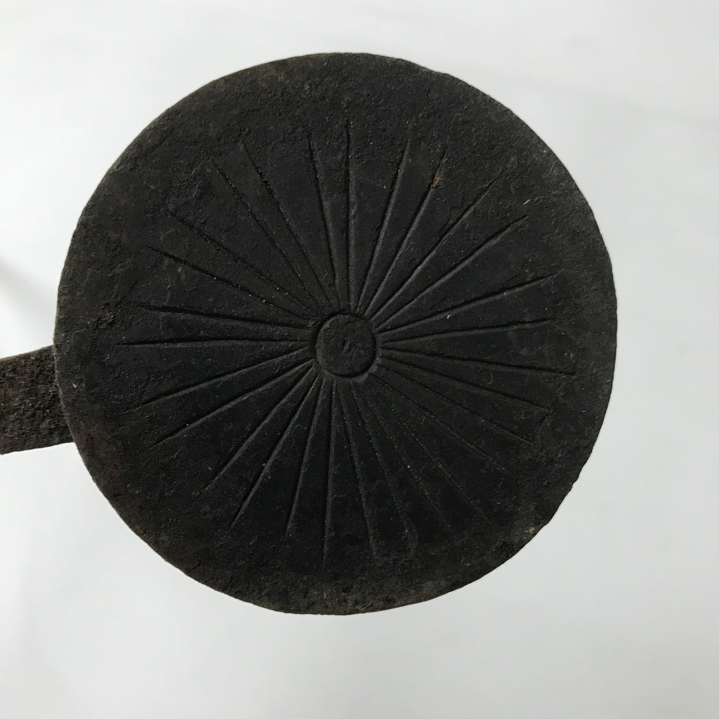 Japanese Cast Iron Yaki-In Branding Press Stamp Vtg Sweets Chrysanthemum T152
