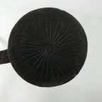 Japanese Cast Iron Yaki-In Branding Press Stamp Vtg Sweets Chrysanthemum T152