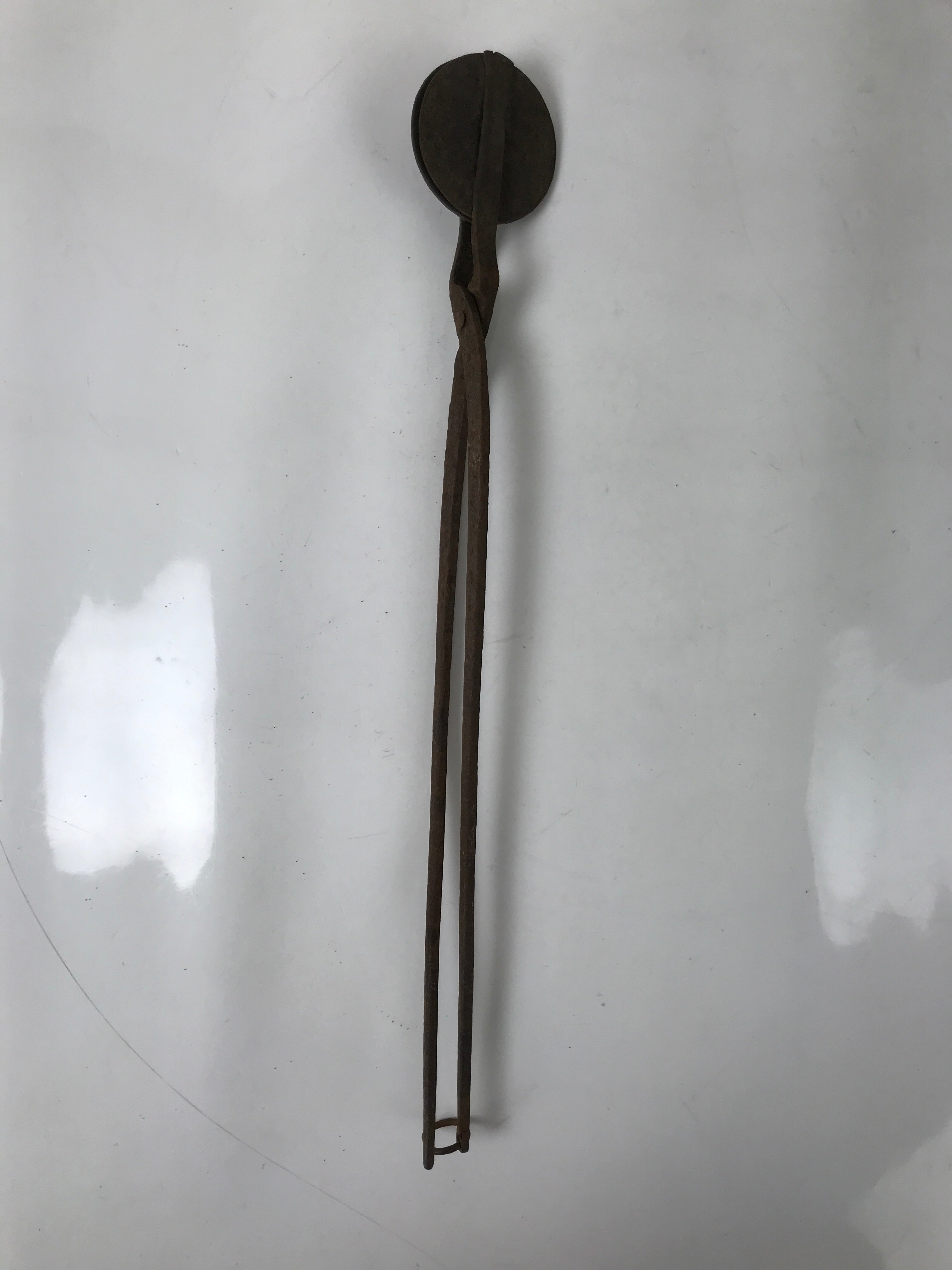 Japanese Cast Iron Yaki-In Branding Press Stamp Vtg Sweets Chrysanthemum T152