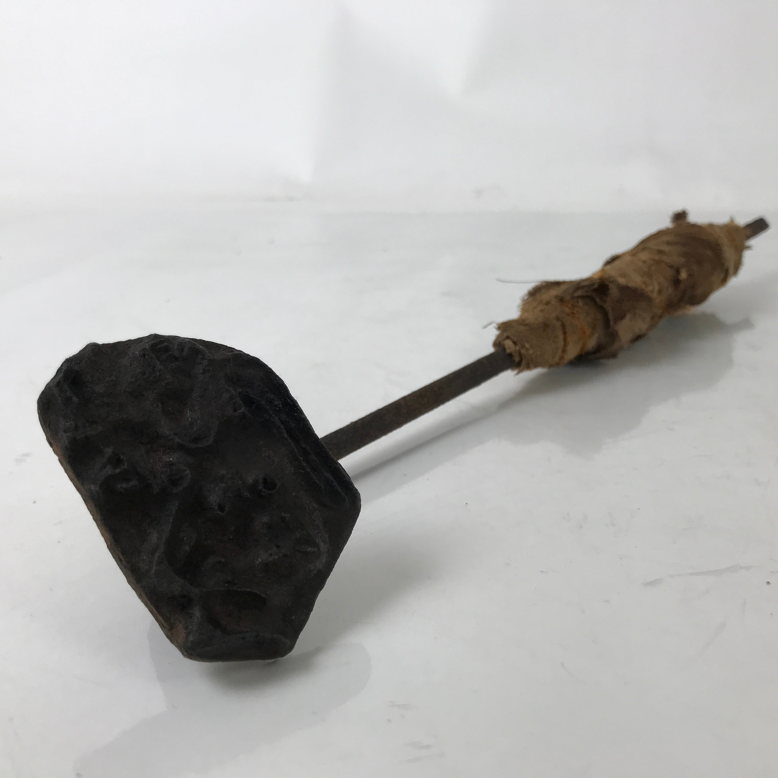 Japanese Cast Iron Yaki-In Branding Stamp Craft Sweets Mountain River Kanji T146