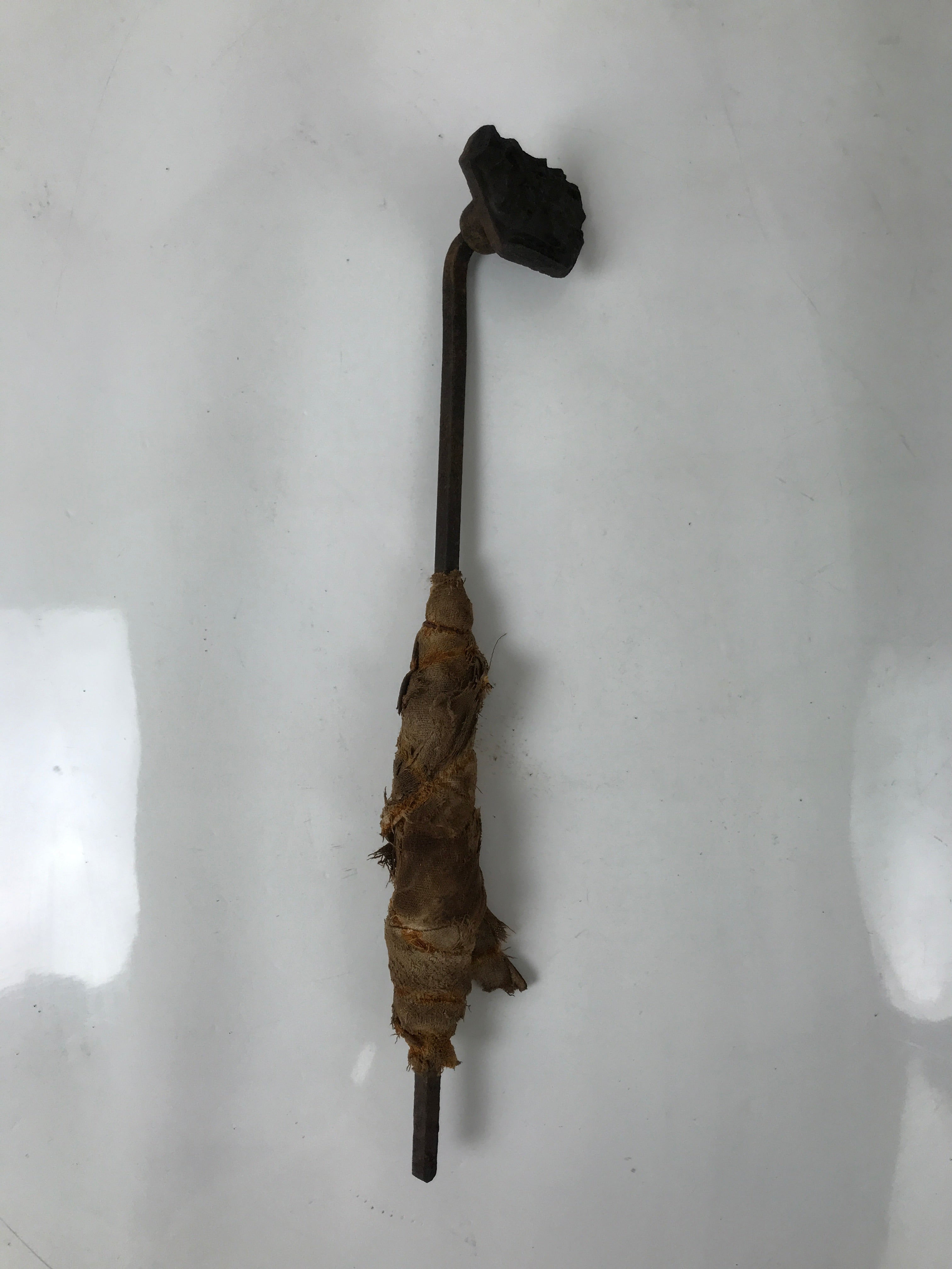 Japanese Cast Iron Yaki-In Branding Stamp Craft Sweets Mountain River Kanji T146