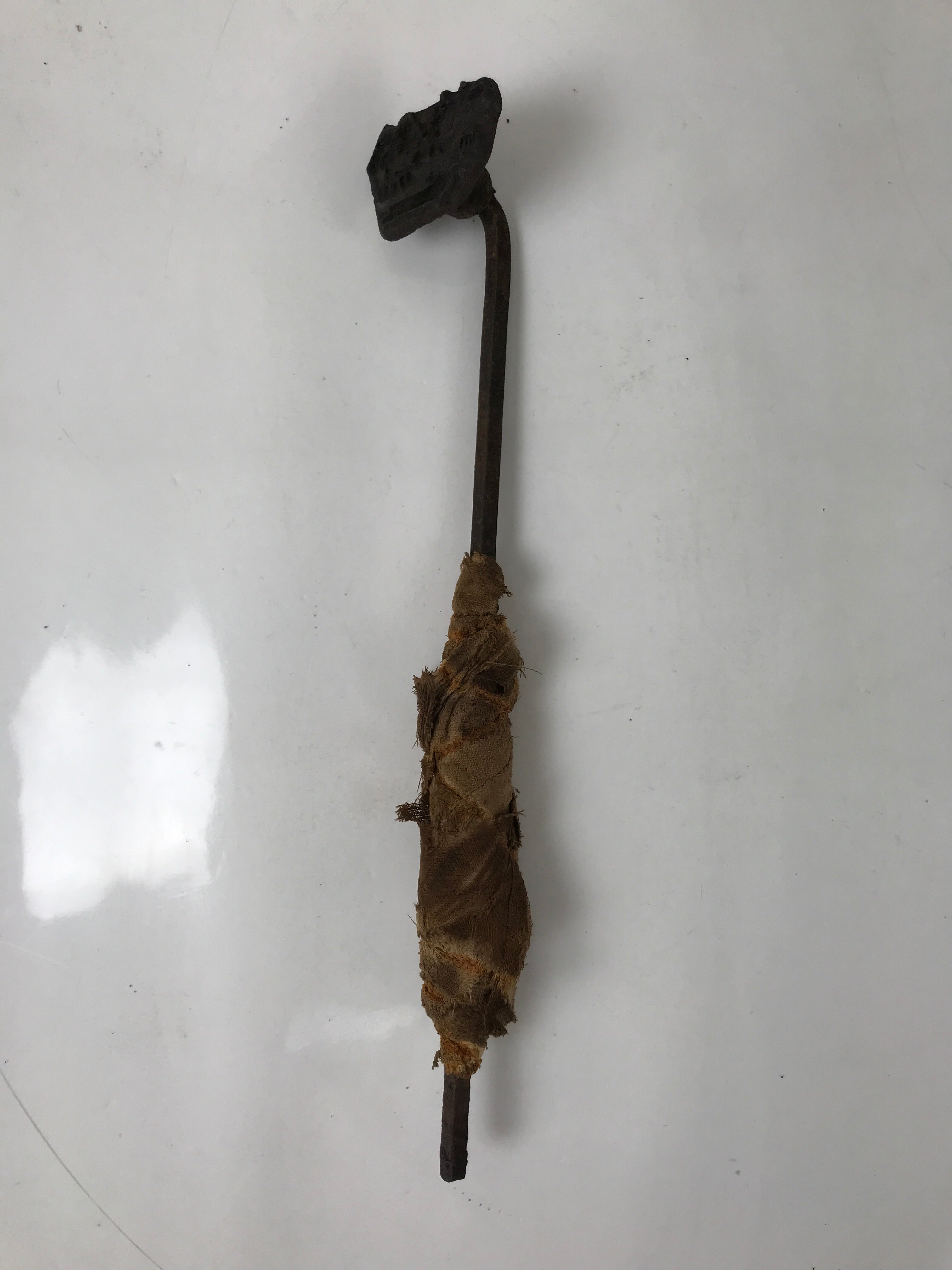 Japanese Cast Iron Yaki-In Branding Stamp Craft Sweets Mountain River Kanji T146