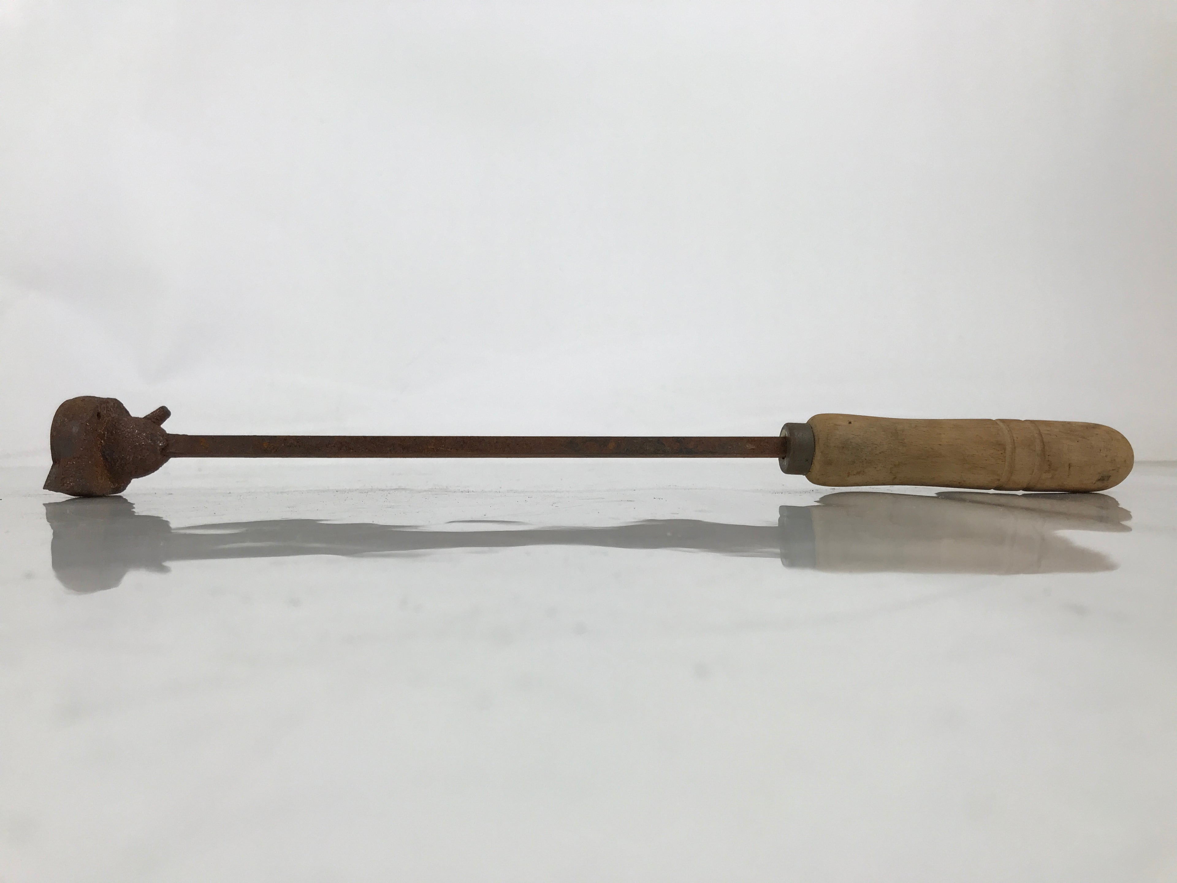 Japanese Cast Iron Yaki-In Branding Stamp Vtg Wood Craft Sweet Kanji Bubble T167
