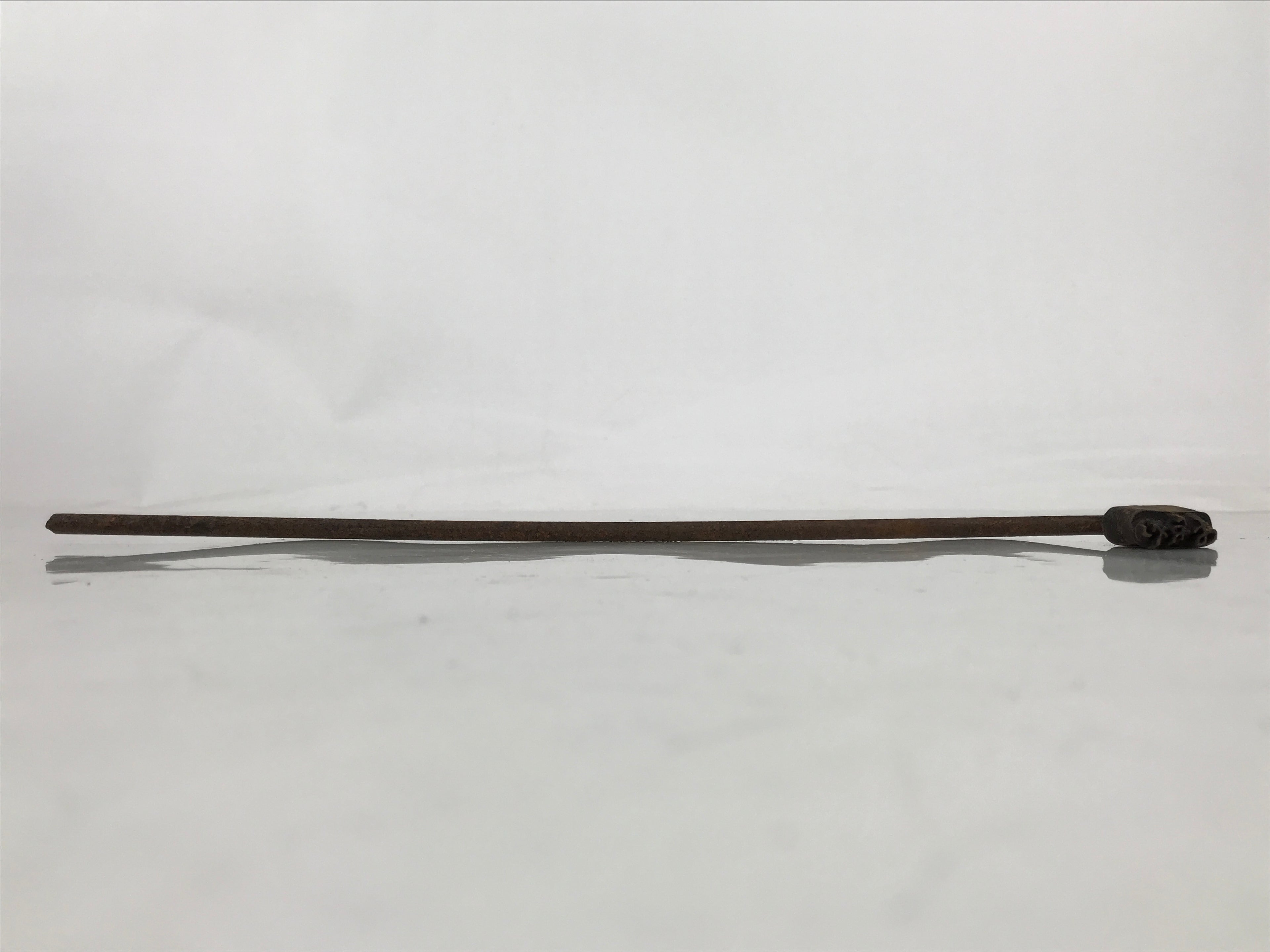 Japanese Cast Iron Yaki-In Branding Stamp Vtg Wood Craft Sweet Kanji Mikasa T163