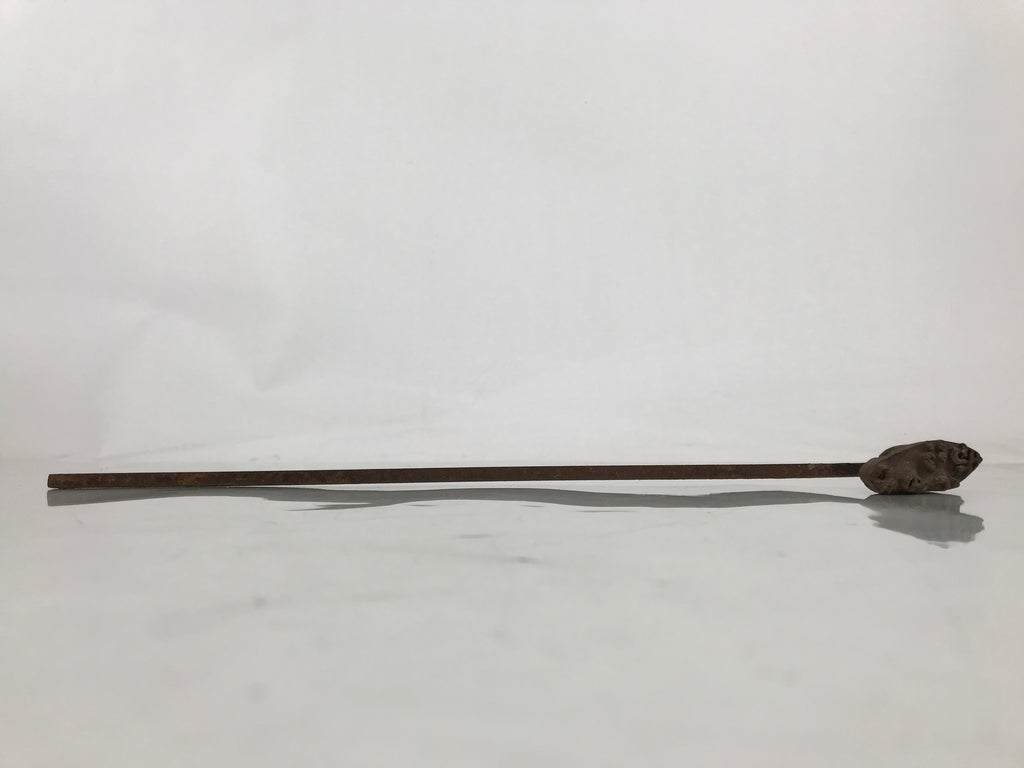 Japanese Cast Iron Yaki-In Branding Stamp Vtg Wood Craft Sweet Kanji Uchiwa T153