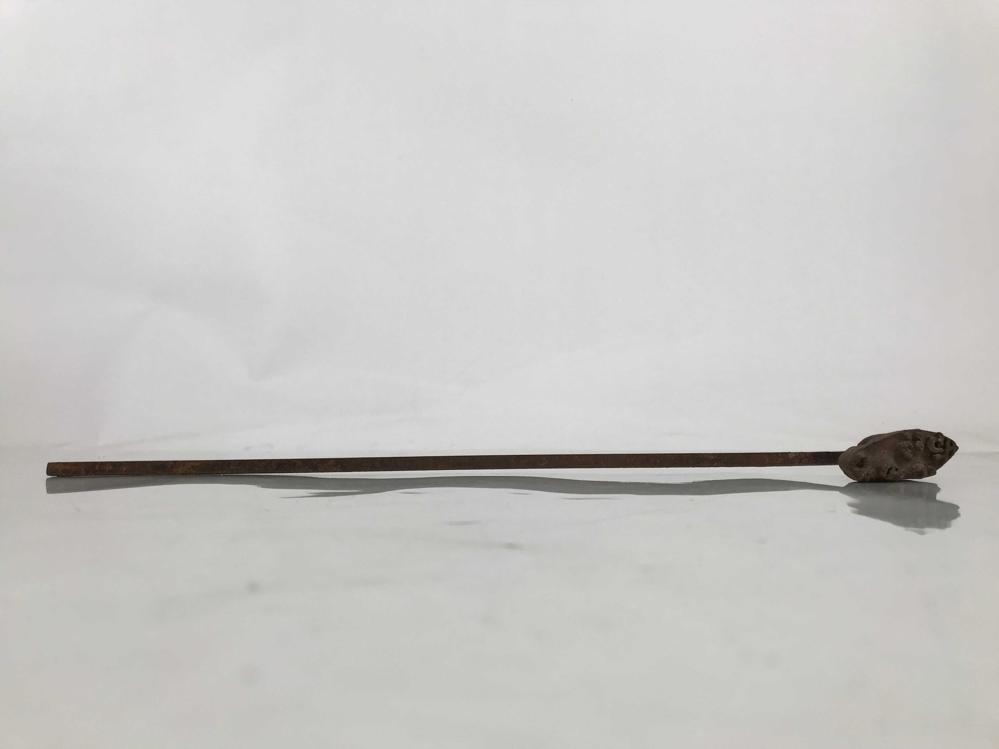Japanese Cast Iron Yaki-In Branding Stamp Vtg Wood Craft Sweet Kanji Uchiwa T153