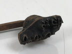 Japanese Cast Iron Yaki-In Branding Stamp Vtg Wood Craft Sweet Kanji Uchiwa T158