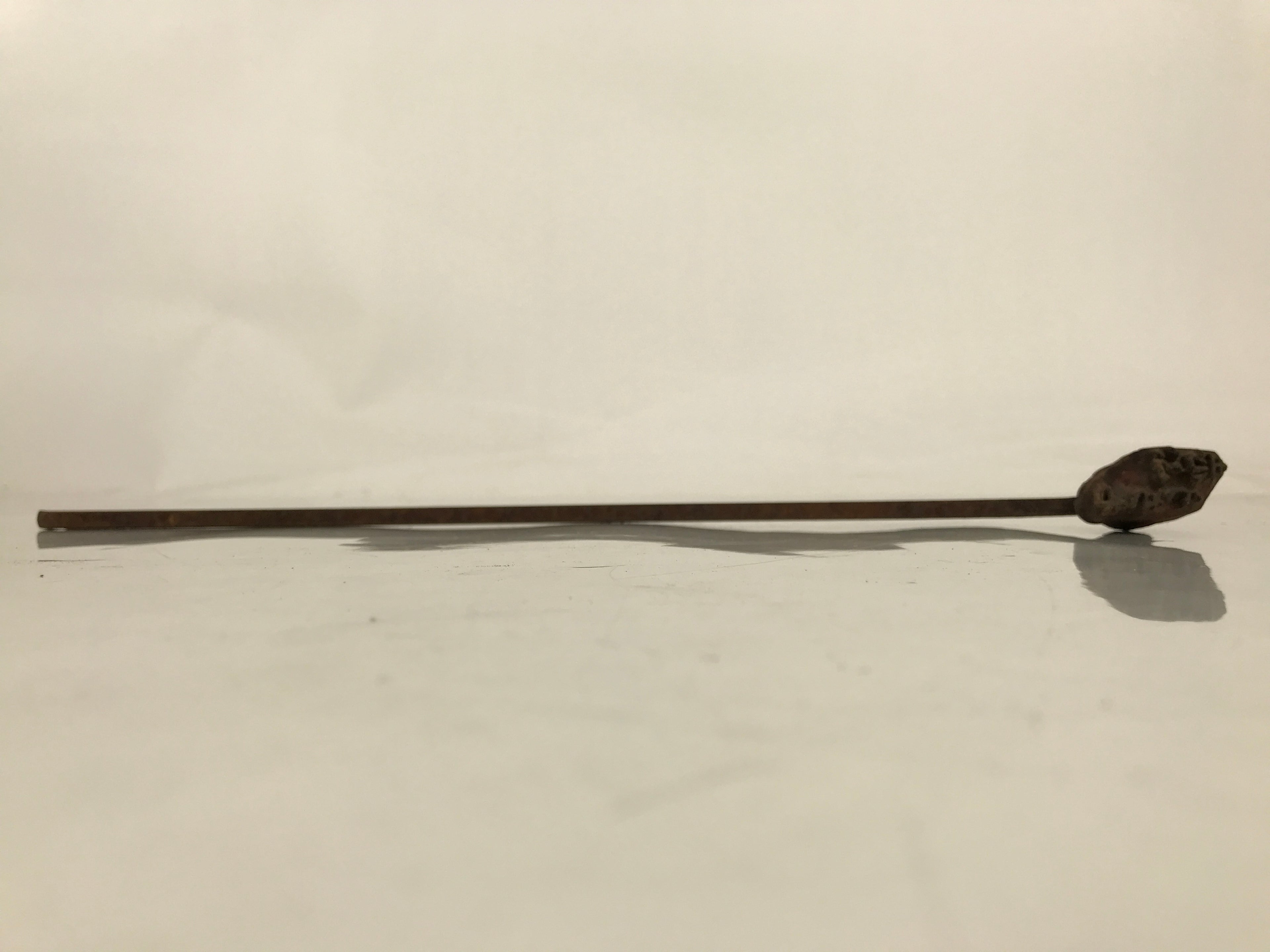 Japanese Cast Iron Yaki-In Branding Stamp Vtg Wood Craft Sweet Kanji Uchiwa T161