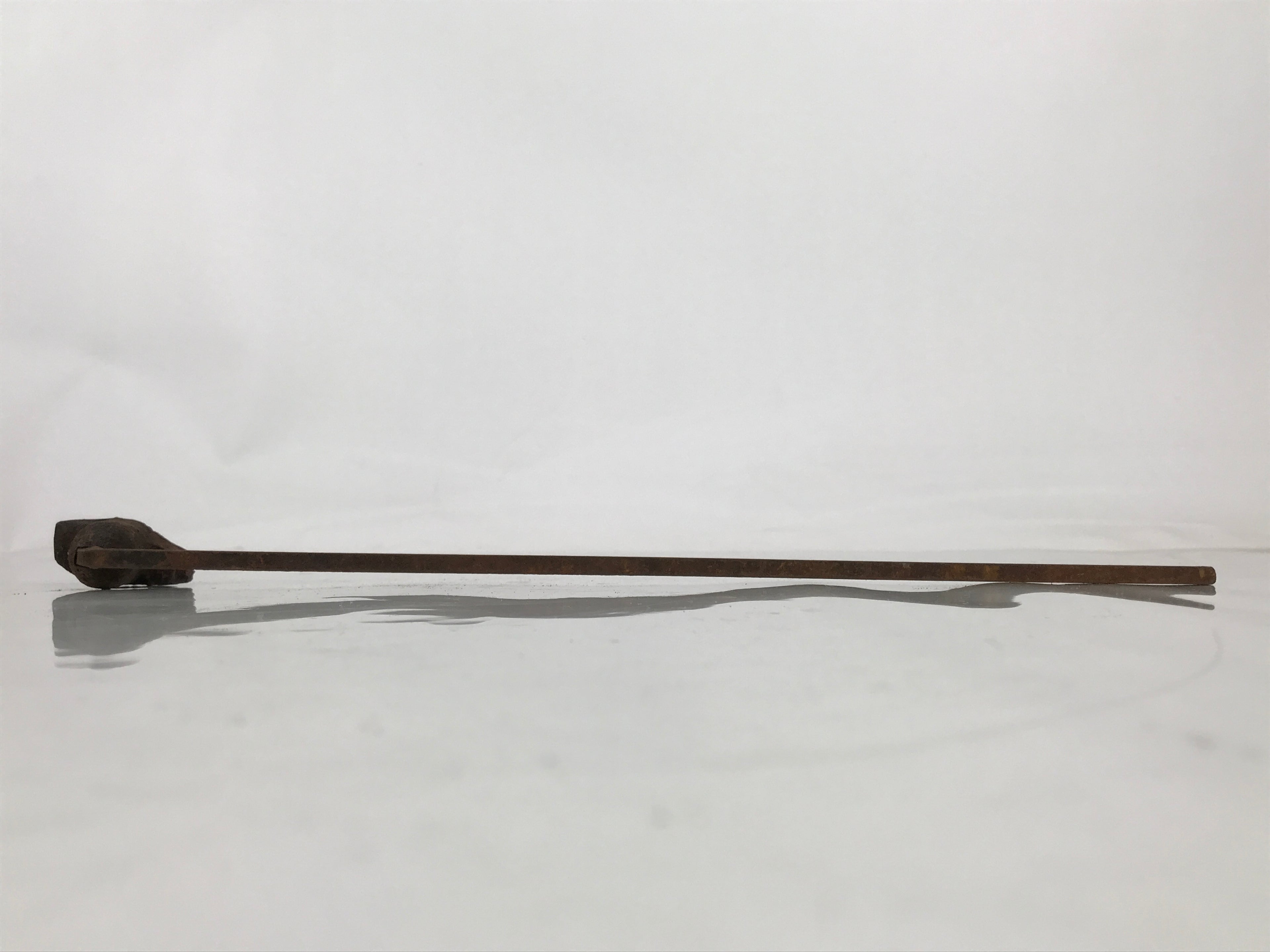 Japanese Cast Iron Yaki-In Branding Stamp Vtg Wood Craft Sweet Kanji Uchiwa T164