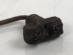 Japanese Cast Iron Yaki-In Branding Stamp Vtg Wood Craft Sweet Large Kanji T160