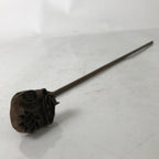 Japanese Cast Iron Yaki-In Branding Stamp Vtg Wood Craft Sweet Lotus Flower T142