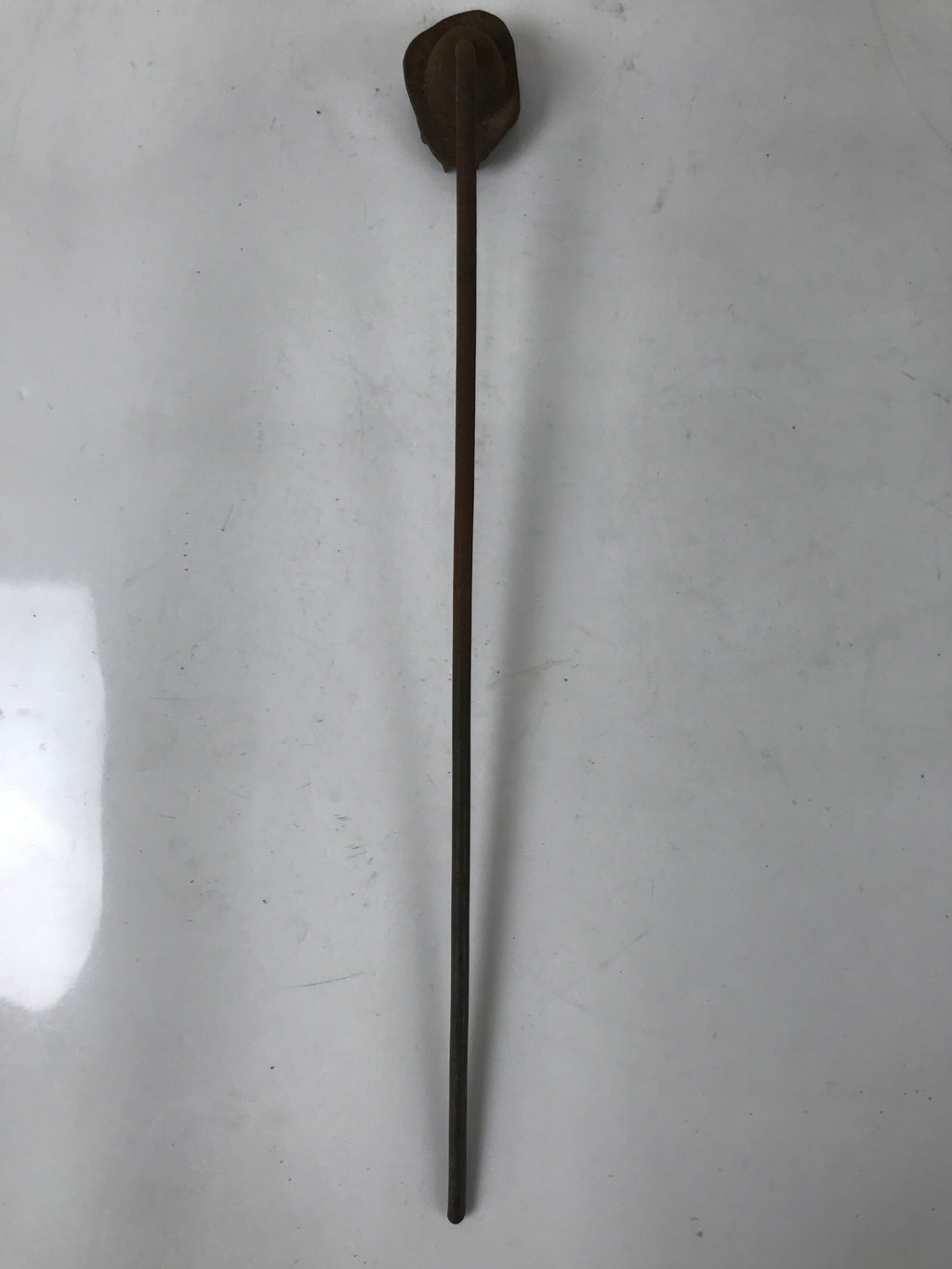 Japanese Cast Iron Yaki-In Branding Stamp Vtg Wood Craft Sweet Lotus Flower T142