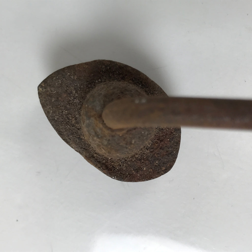 Japanese Cast Iron Yaki-In Branding Stamp Vtg Wood Craft Sweet Plum Blossom T130
