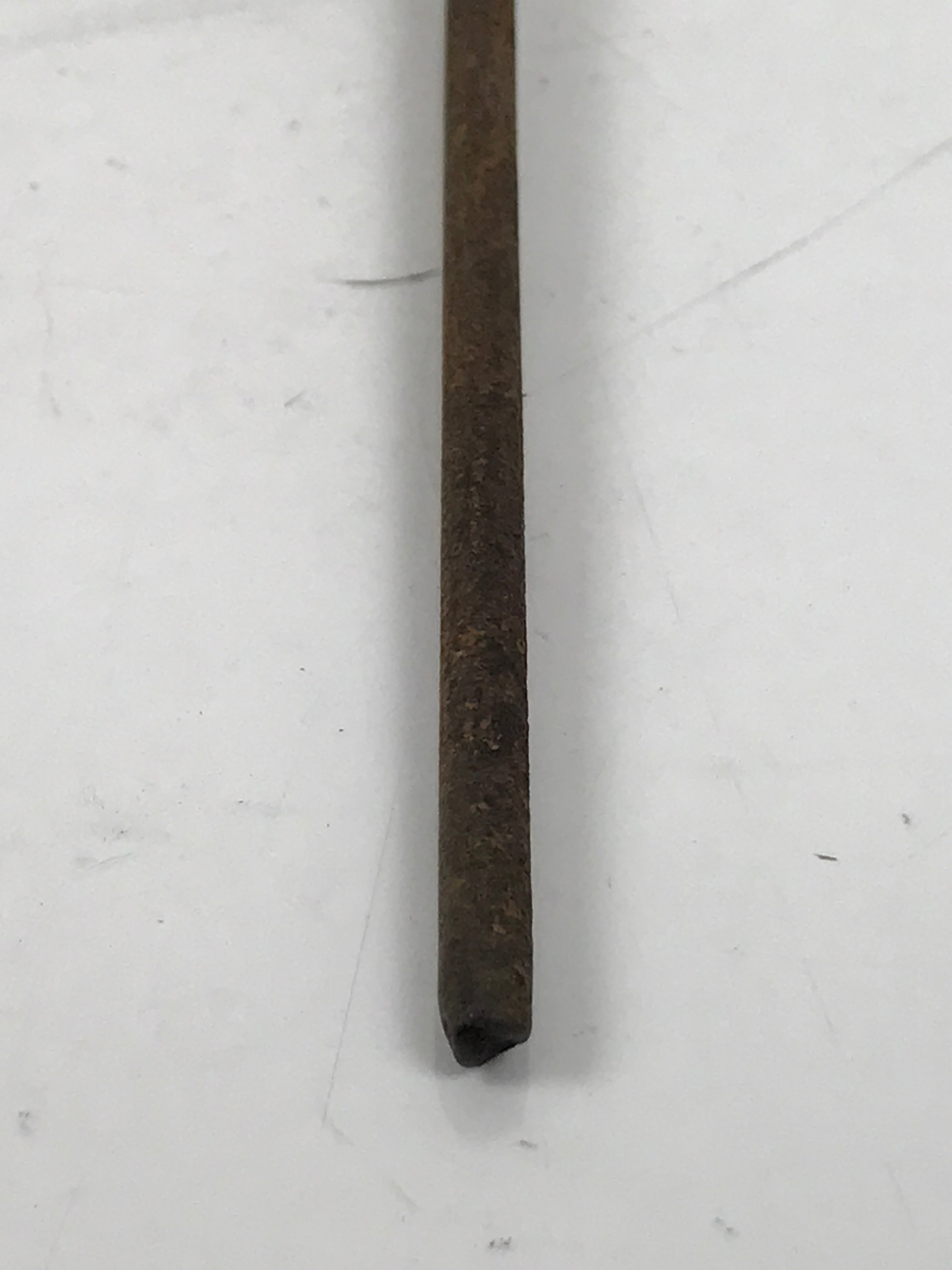 Japanese Cast Iron Yaki-In Branding Stamp Vtg Wood Craft Sweet Power Kanji T155