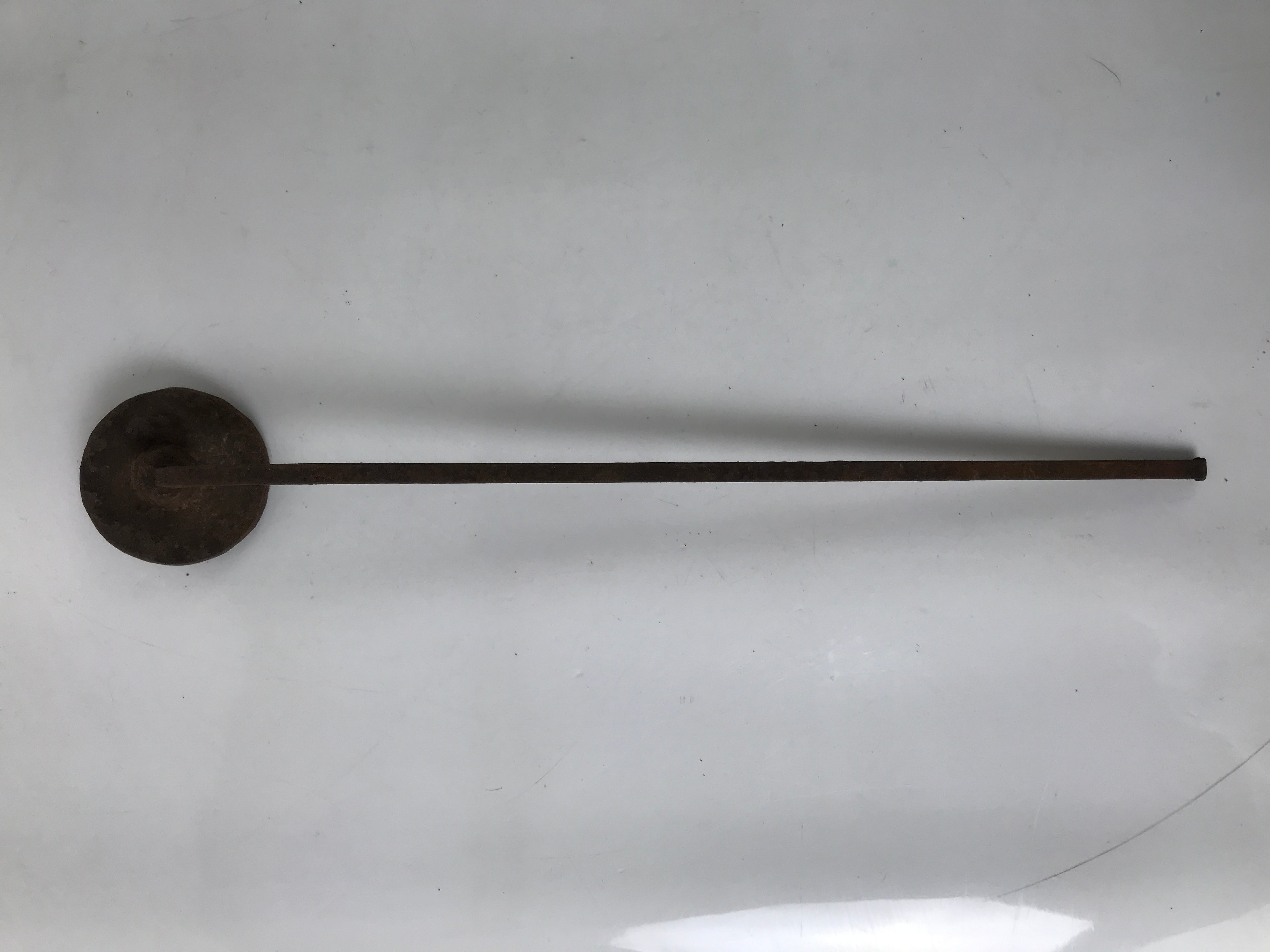 Japanese Cast Iron Yaki-In Branding Stamp Vtg Wood Craft Sweet Senbei Kanji T128