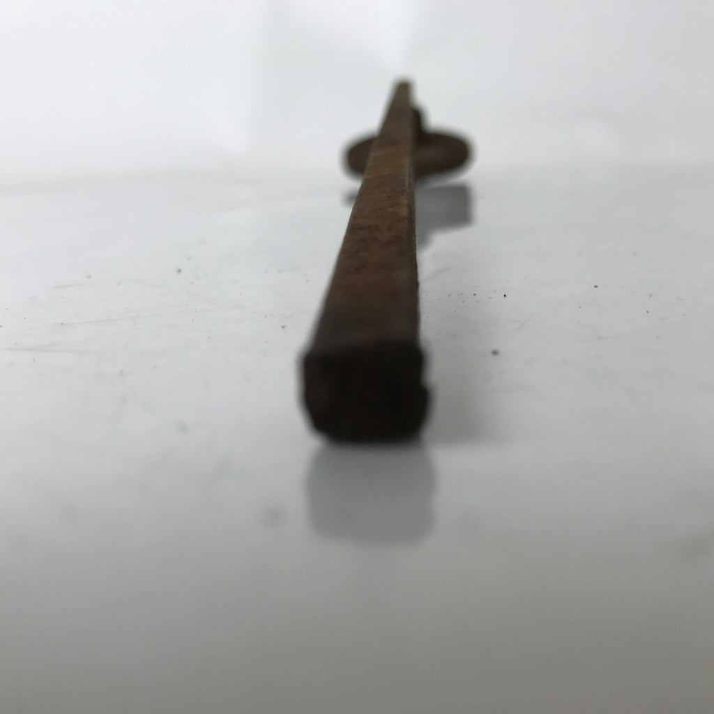 Japanese Cast Iron Yaki-In Branding Stamp Vtg Wood Craft Sweet Senbei Kanji T128