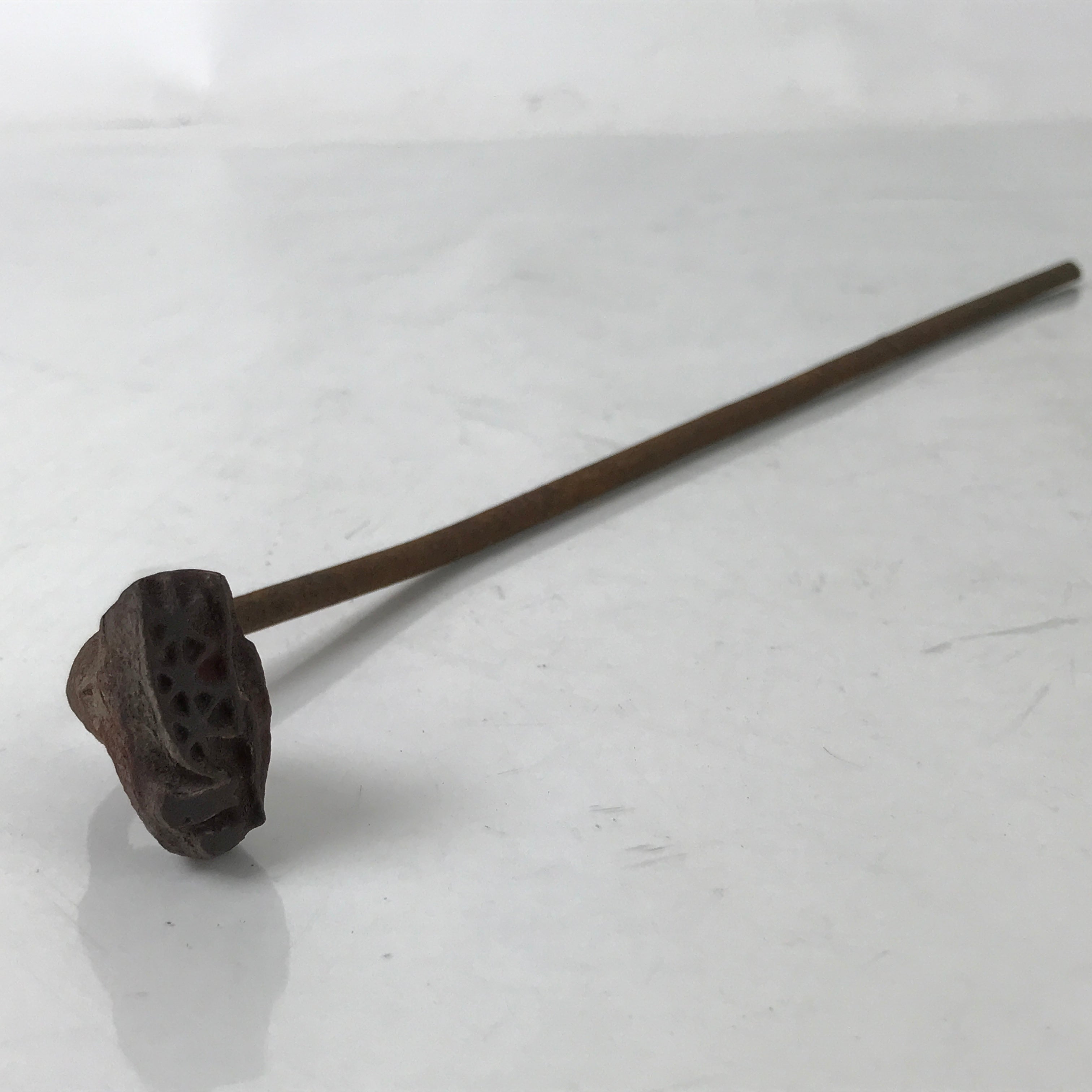 Japanese Cast Iron Yaki-In Branding Stamp Vtg Wood Craft Sweets Bridge T132