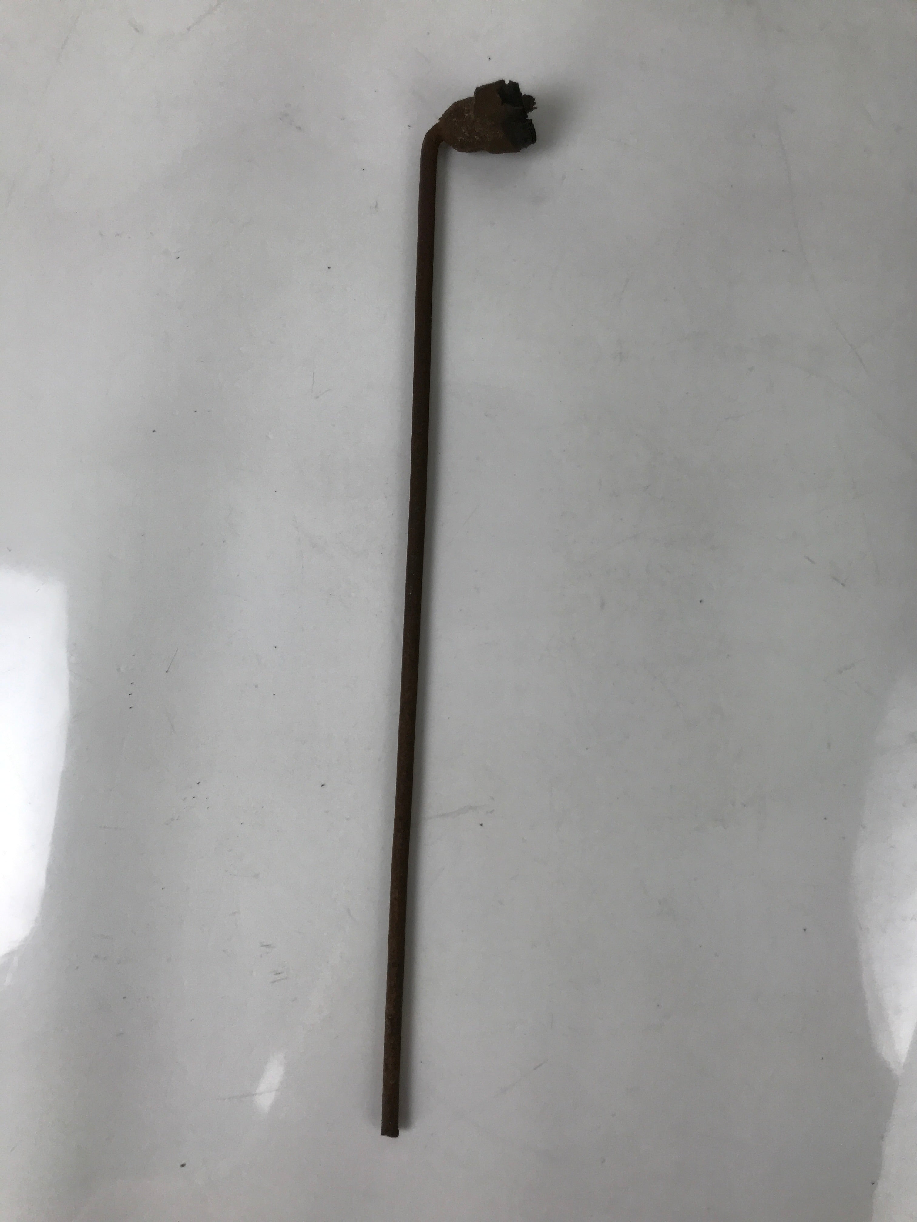 Japanese Cast Iron Yaki-In Branding Stamp Vtg Wood Craft Sweets Broom Rake T151