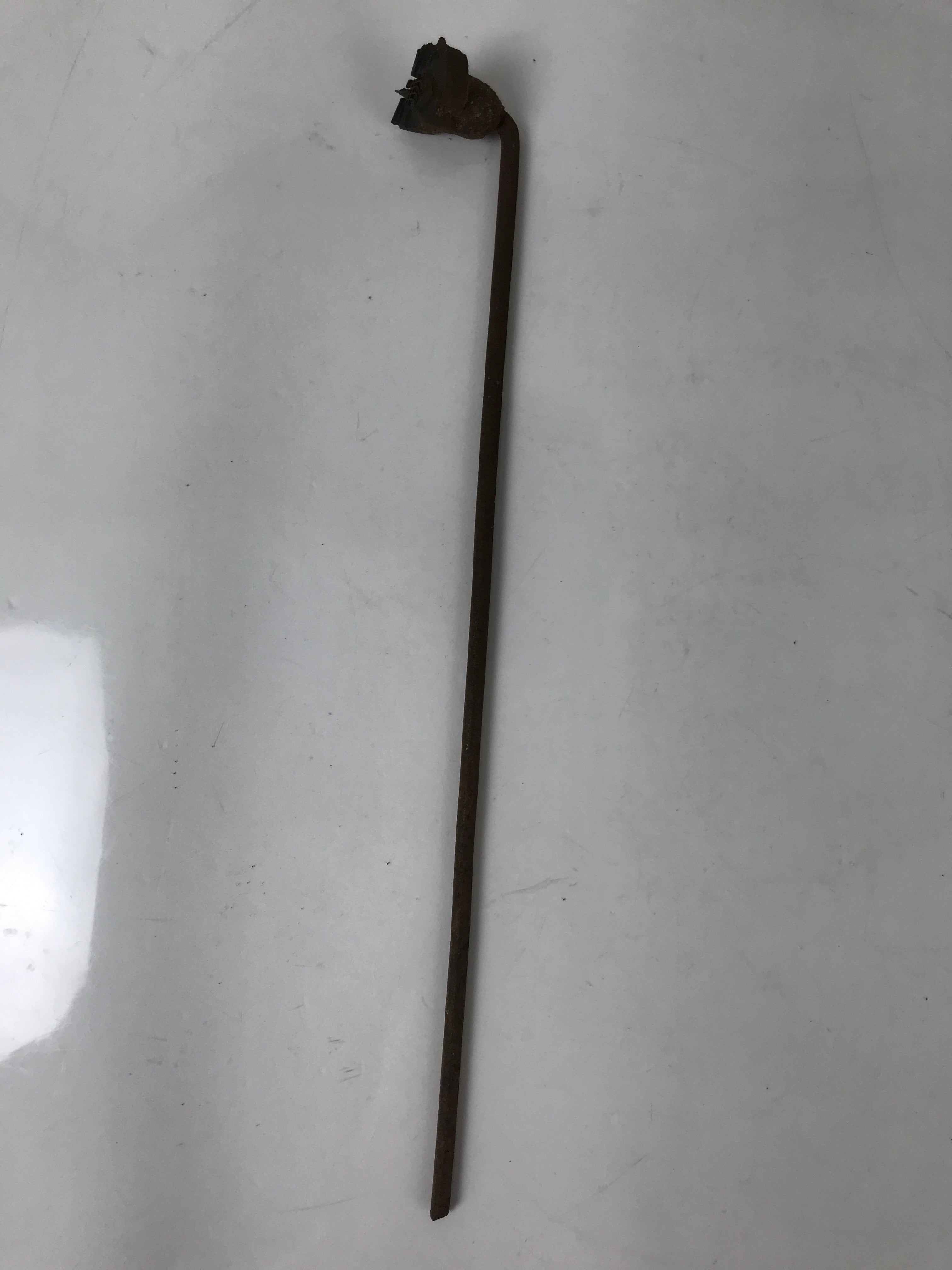 Japanese Cast Iron Yaki-In Branding Stamp Vtg Wood Craft Sweets Broom Rake T151