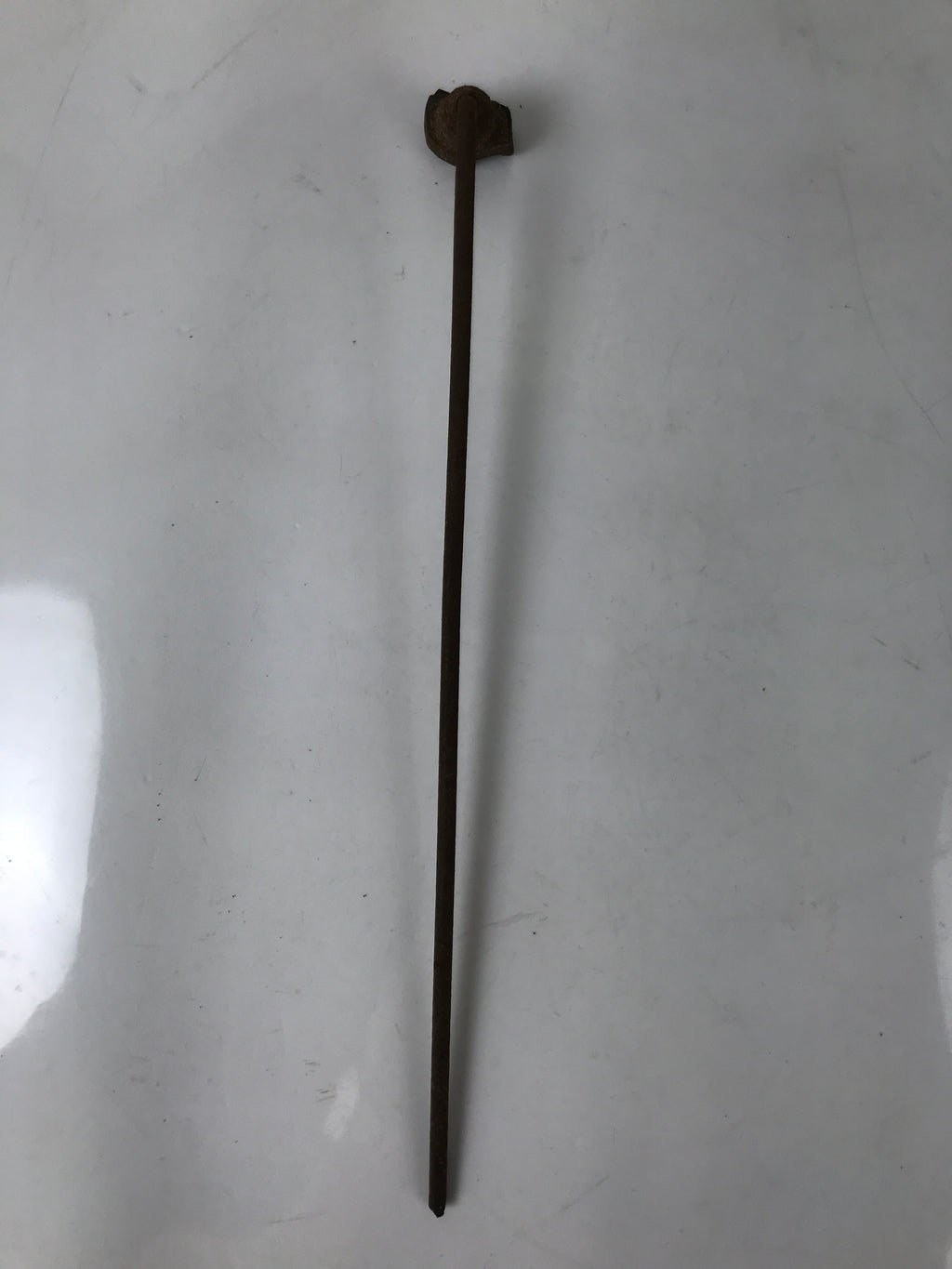 Japanese Cast Iron Yaki-In Branding Stamp Vtg Wood Craft Sweets Broom Rake T151