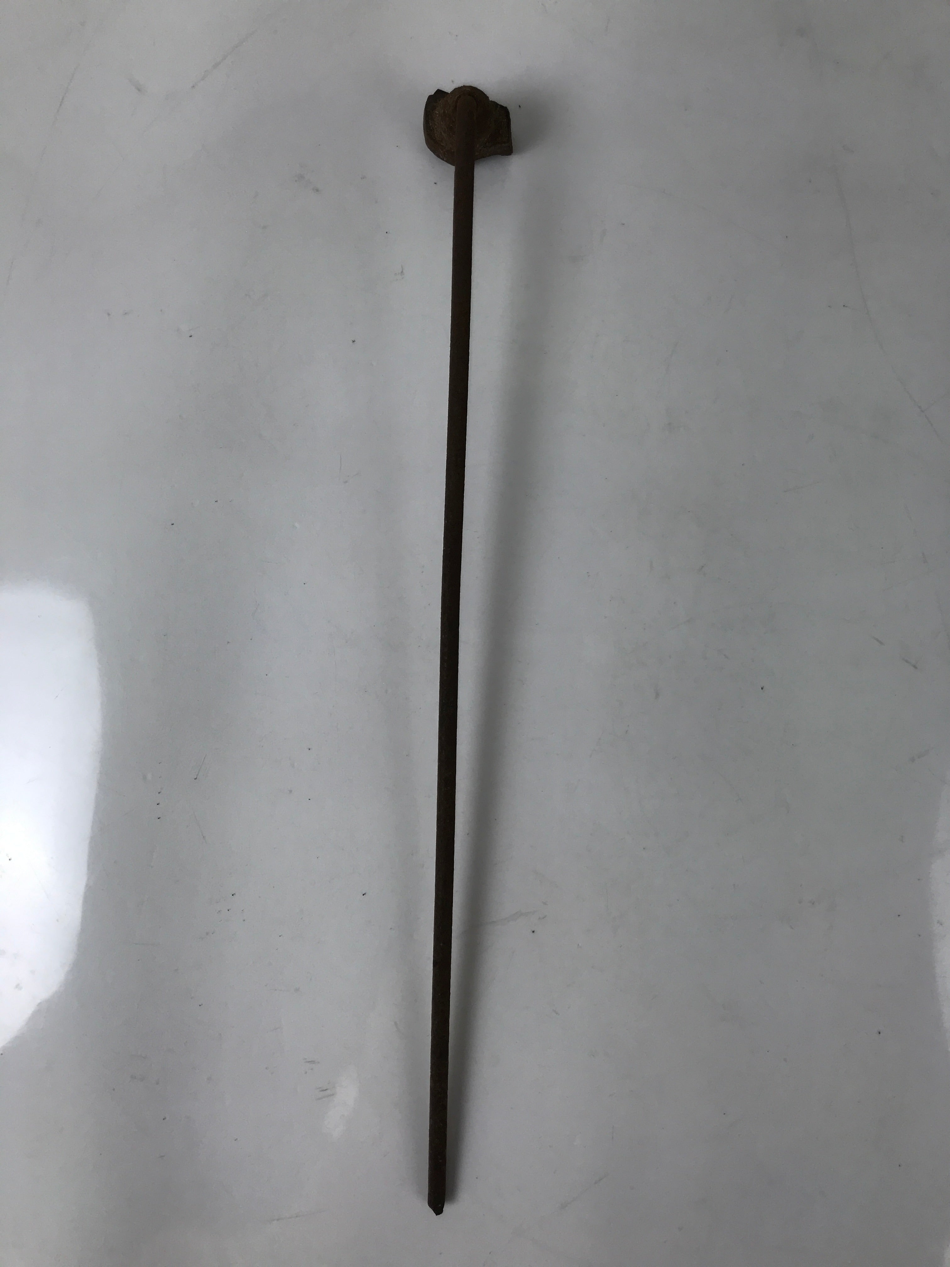 Japanese Cast Iron Yaki-In Branding Stamp Vtg Wood Craft Sweets Broom Rake T151