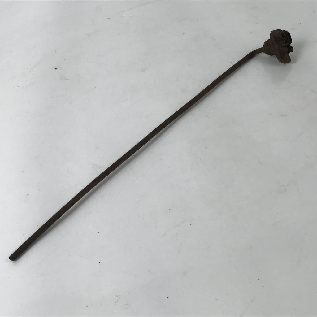 Japanese Cast Iron Yaki-In Branding Stamp Vtg Wood Craft Sweets Flower T129
