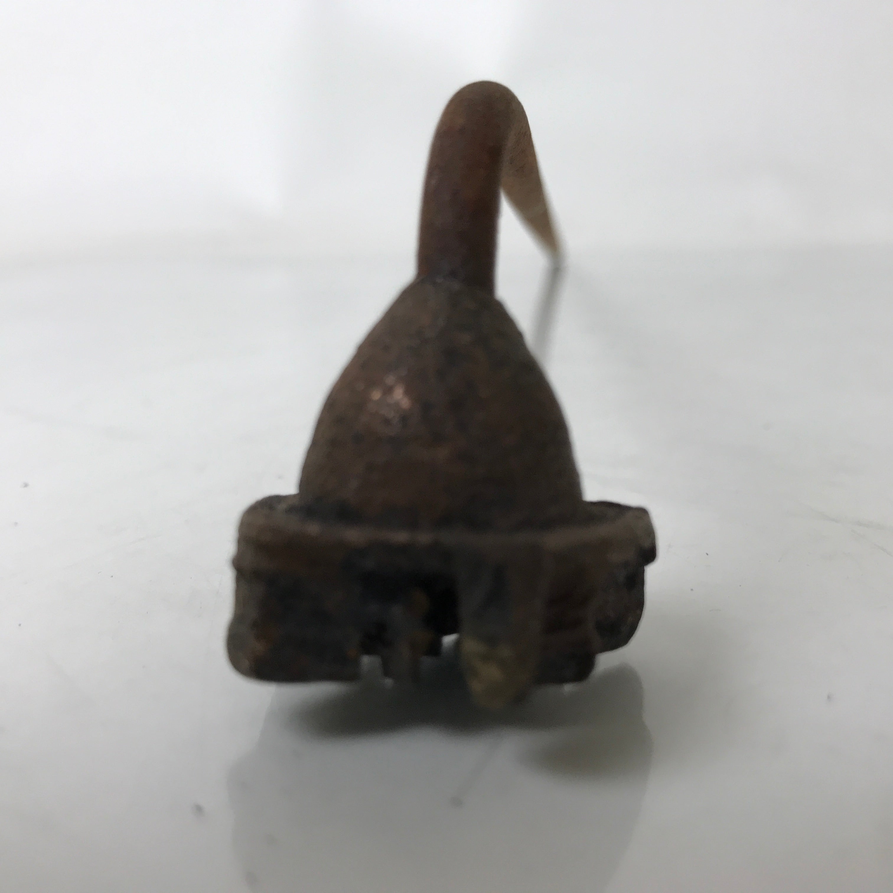 Japanese Cast Iron Yaki-In Branding Stamp Vtg Wood Craft Sweets Kanji Iwai T127