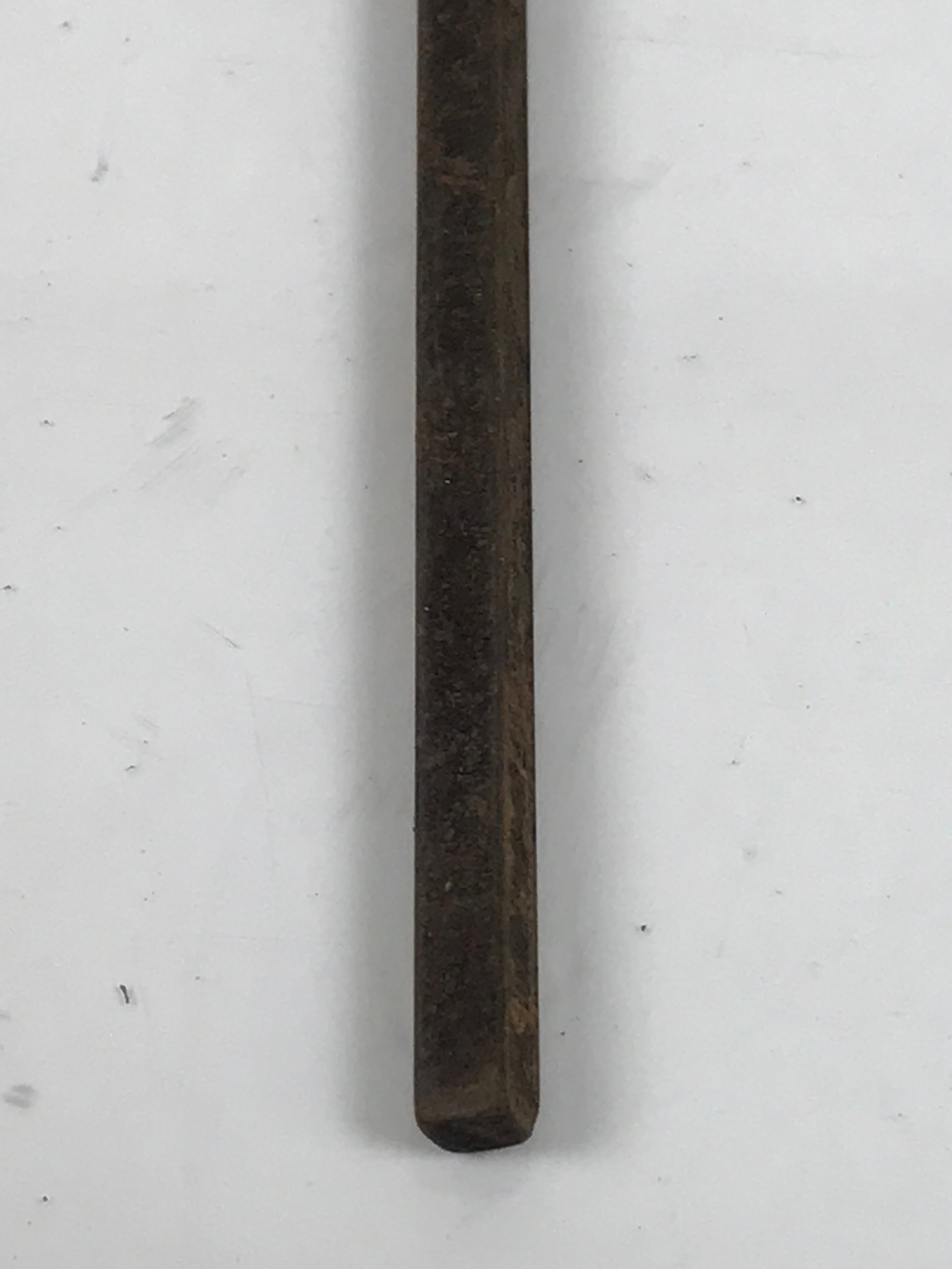Japanese Cast Iron Yaki-In Branding Stamp Vtg Wood Craft Sweets Kanji Iwai T162