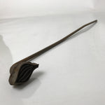 Japanese Cast Iron Yaki-In Branding Stamp Vtg Wood Craft Sweets Lotus Bud T137
