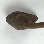 Japanese Cast Iron Yaki-In Branding Stamp Vtg Wood Craft Sweets Lotus Bud T137