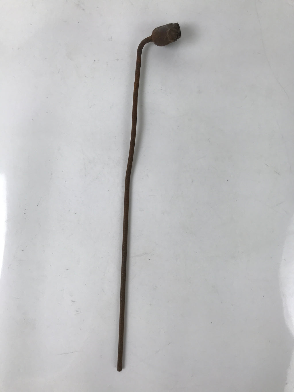 Japanese Cast Iron Yaki-In Branding Stamp Vtg Wood Craft Sweets Lotus Pod T140