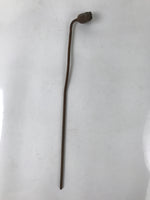 Japanese Cast Iron Yaki-In Branding Stamp Vtg Wood Craft Sweets Lotus Pod T140