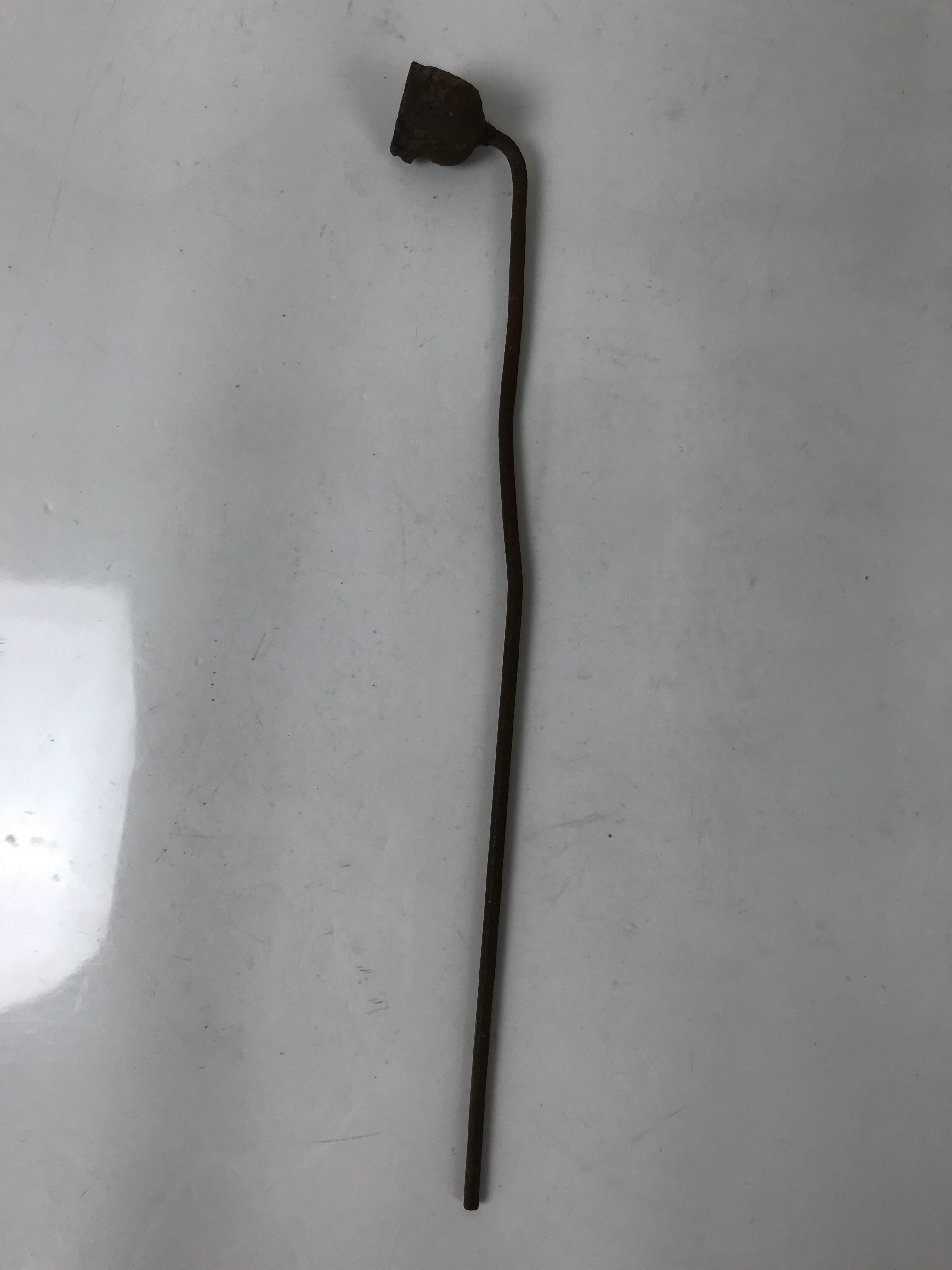 Japanese Cast Iron Yaki-In Branding Stamp Vtg Wood Craft Sweets Lotus Pod T140