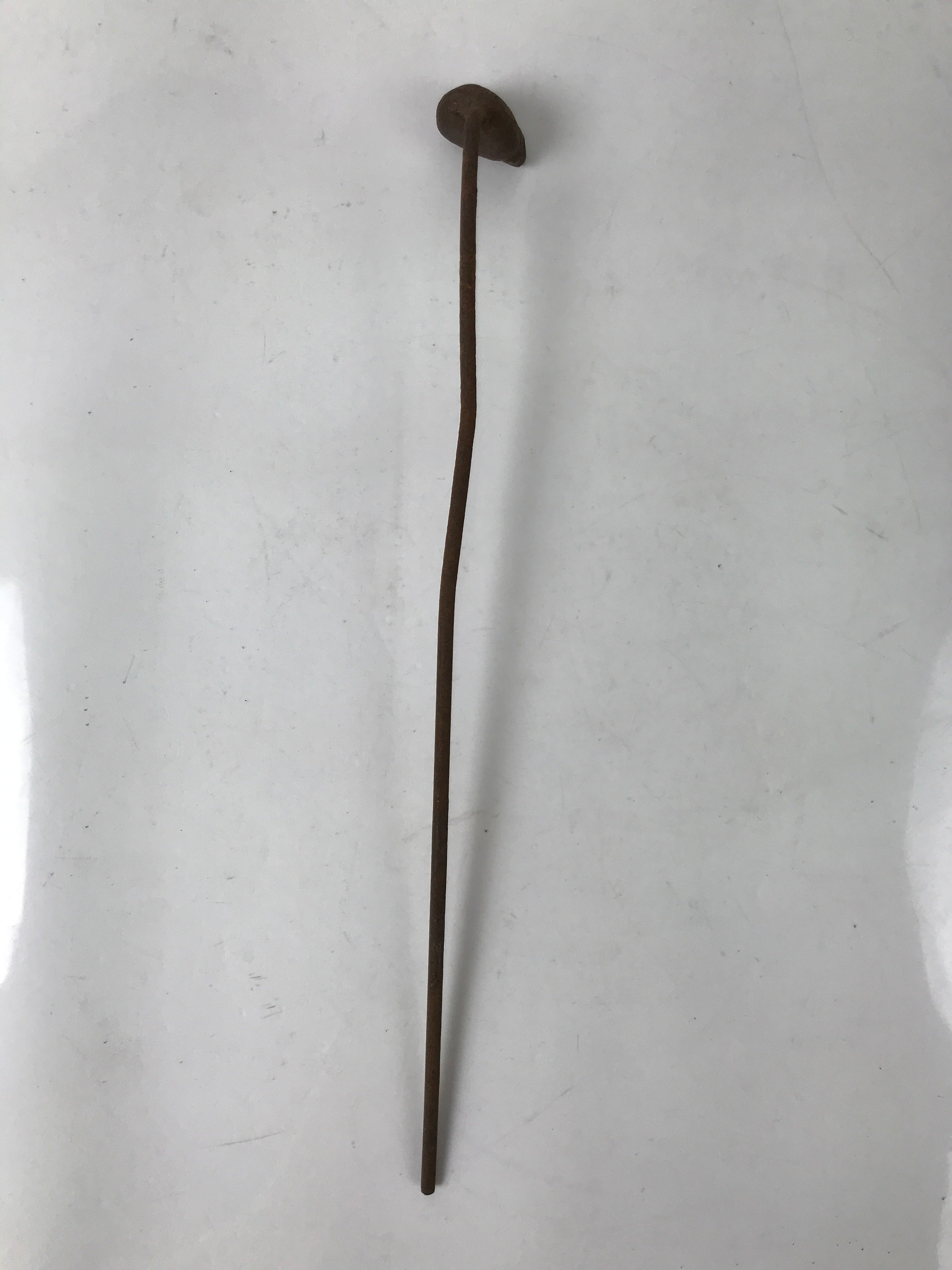 Japanese Cast Iron Yaki-In Branding Stamp Vtg Wood Craft Sweets Lotus Pod T140