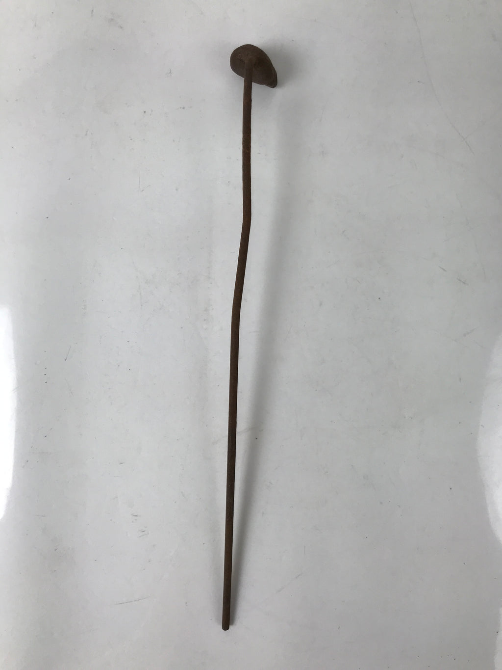 Japanese Cast Iron Yaki-In Branding Stamp Vtg Wood Craft Sweets Lotus Pod T140