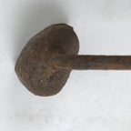 Japanese Cast Iron Yaki-In Branding Stamp Vtg Wood Craft Sweets Lotus Pod T140