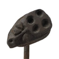 Japanese Cast Iron Yaki-In Branding Stamp Vtg Wood Craft Sweets Lotus Pod T140