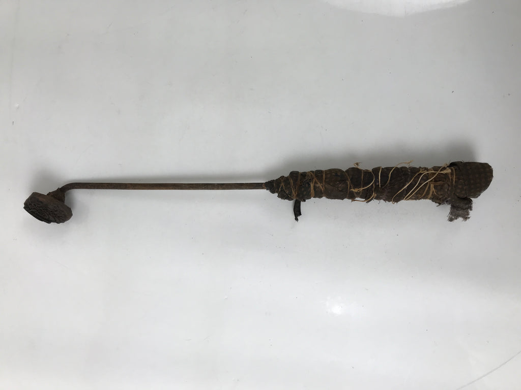 Japanese Cast Iron Yaki-In Branding Stamp Vtg Wood Craft Sweets Shrimp Ebi T123