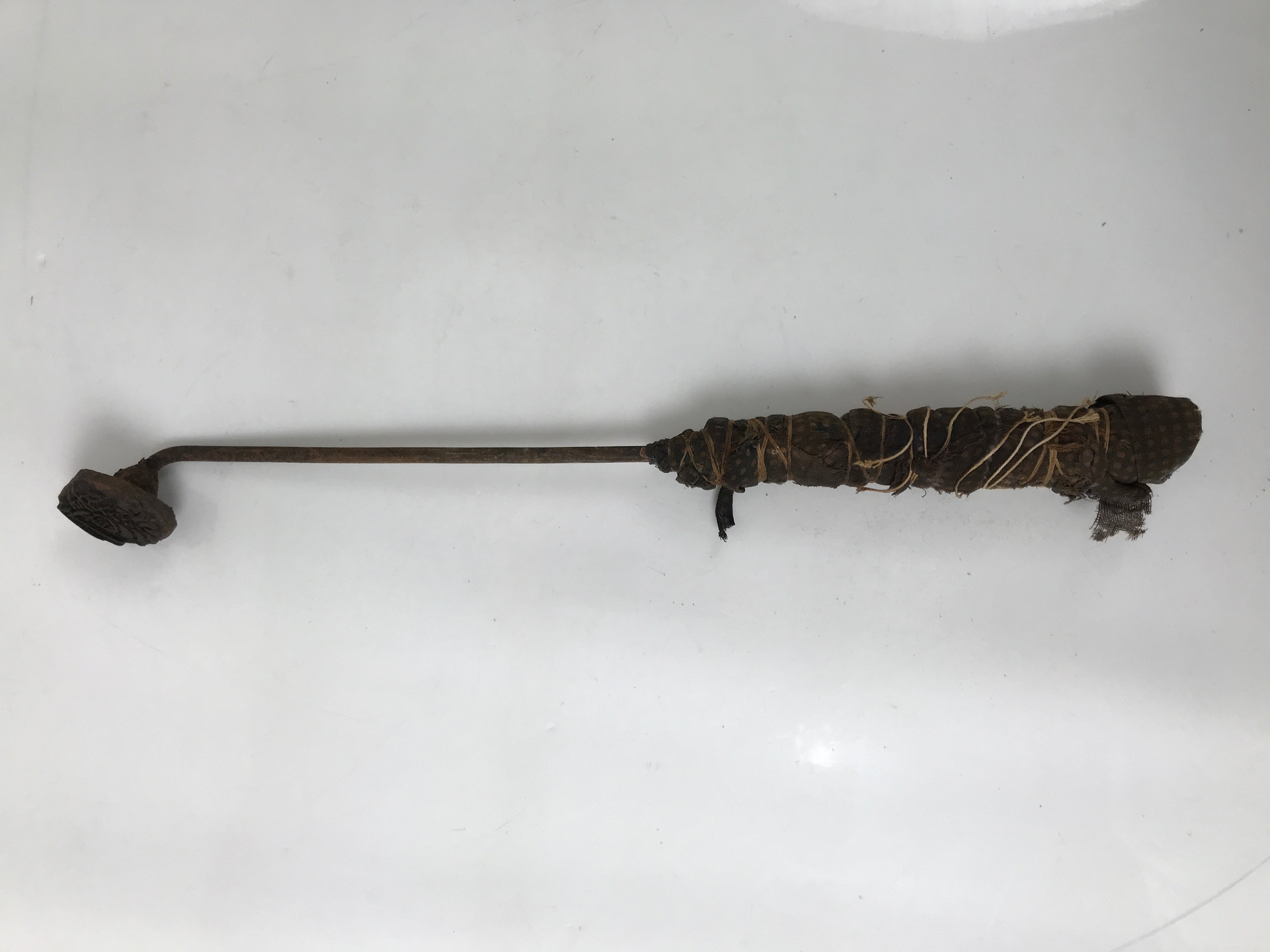 Japanese Cast Iron Yaki-In Branding Stamp Vtg Wood Craft Sweets Shrimp Ebi T123