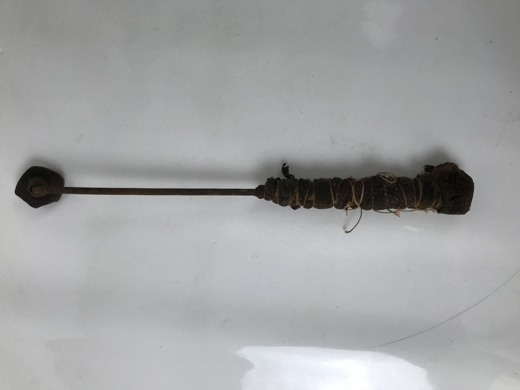 Japanese Cast Iron Yaki-In Branding Stamp Vtg Wood Craft Sweets Shrimp Ebi T123