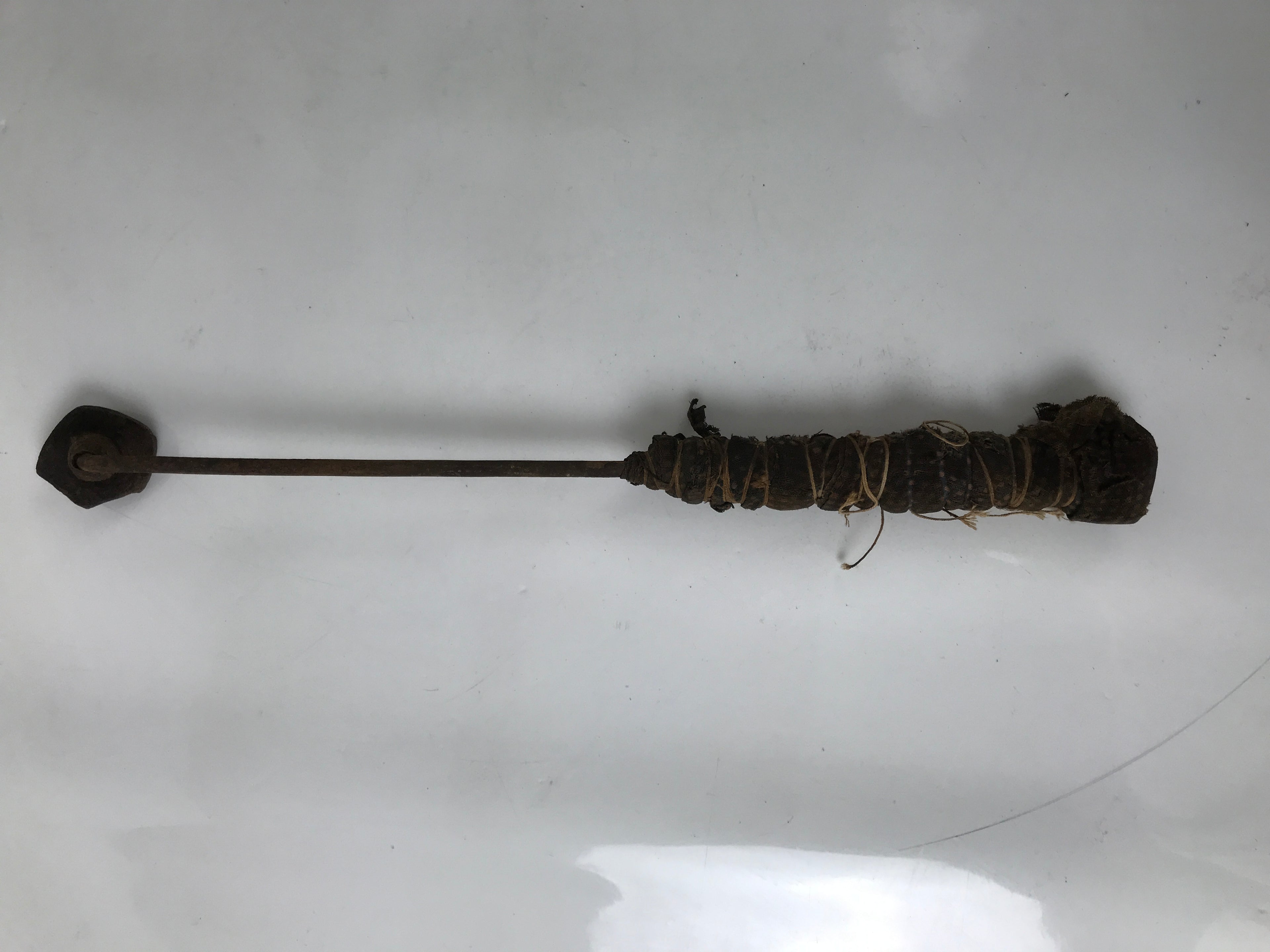 Japanese Cast Iron Yaki-In Branding Stamp Vtg Wood Craft Sweets Shrimp Ebi T123