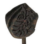 Japanese Cast Iron Yaki-In Branding Stamp Vtg Wood Craft Sweets Shrimp Ebi T123
