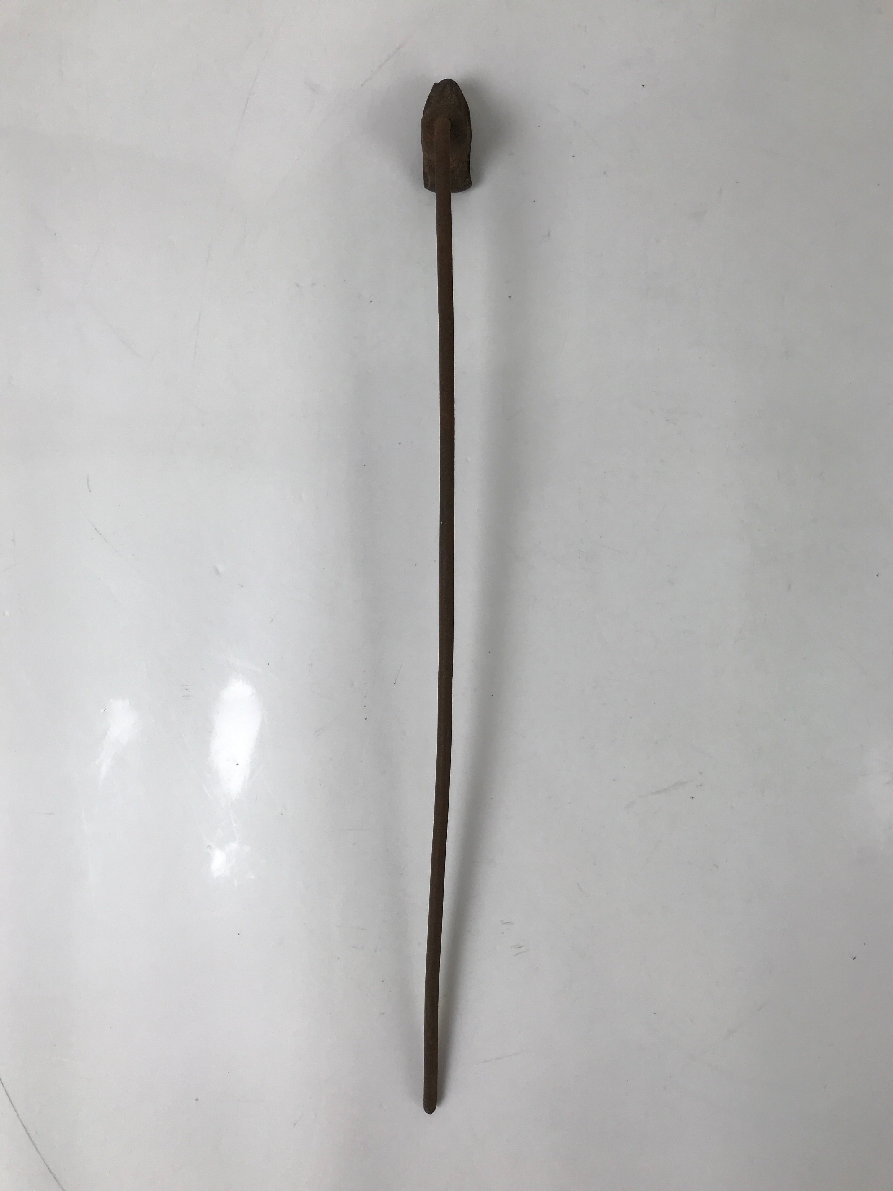 Japanese Cast Iron Yaki-In Branding Stamp Vtg Wood Craft Sweets Warabi Fern T150