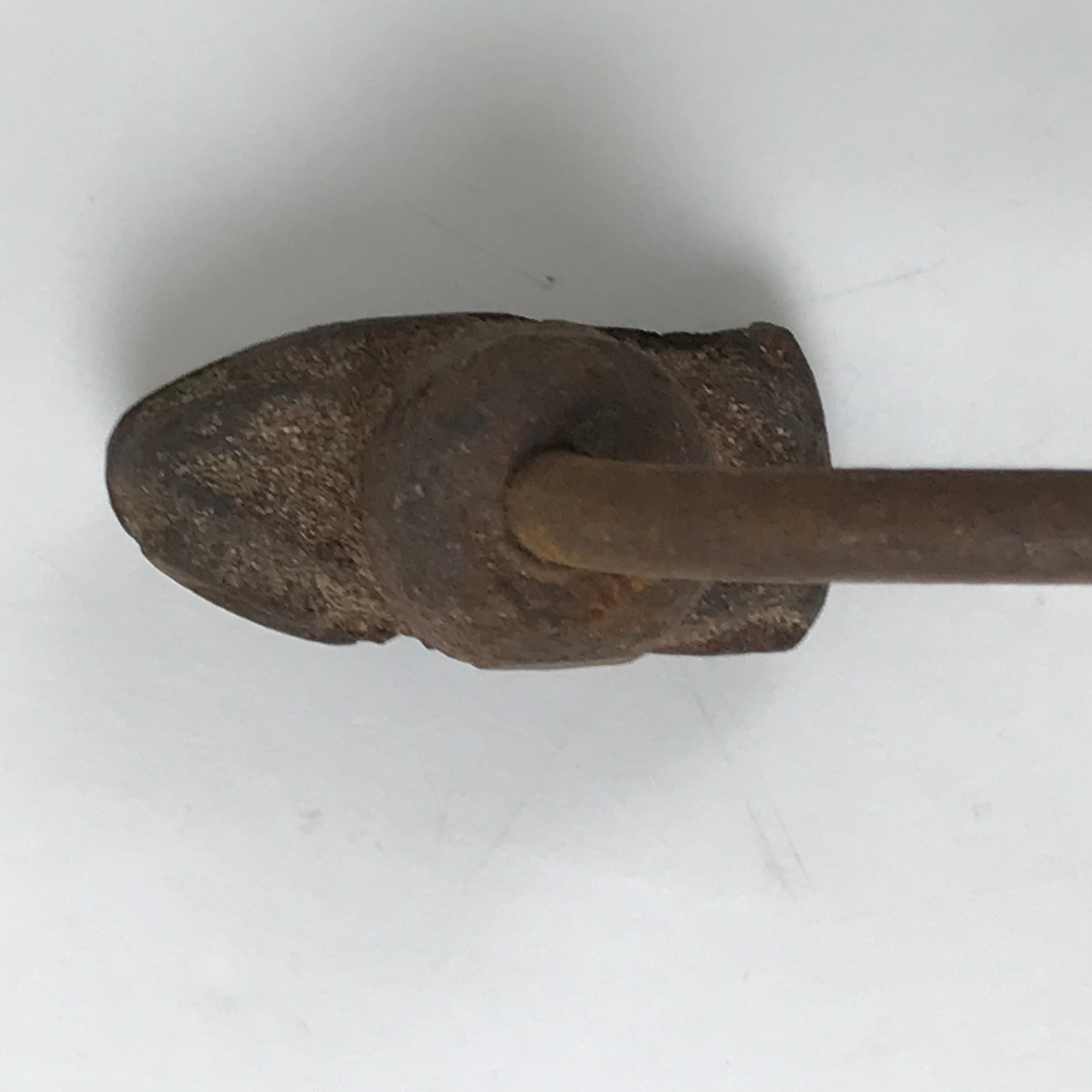 Japanese Cast Iron Yaki-In Branding Stamp Vtg Wood Craft Sweets Warabi Fern T150