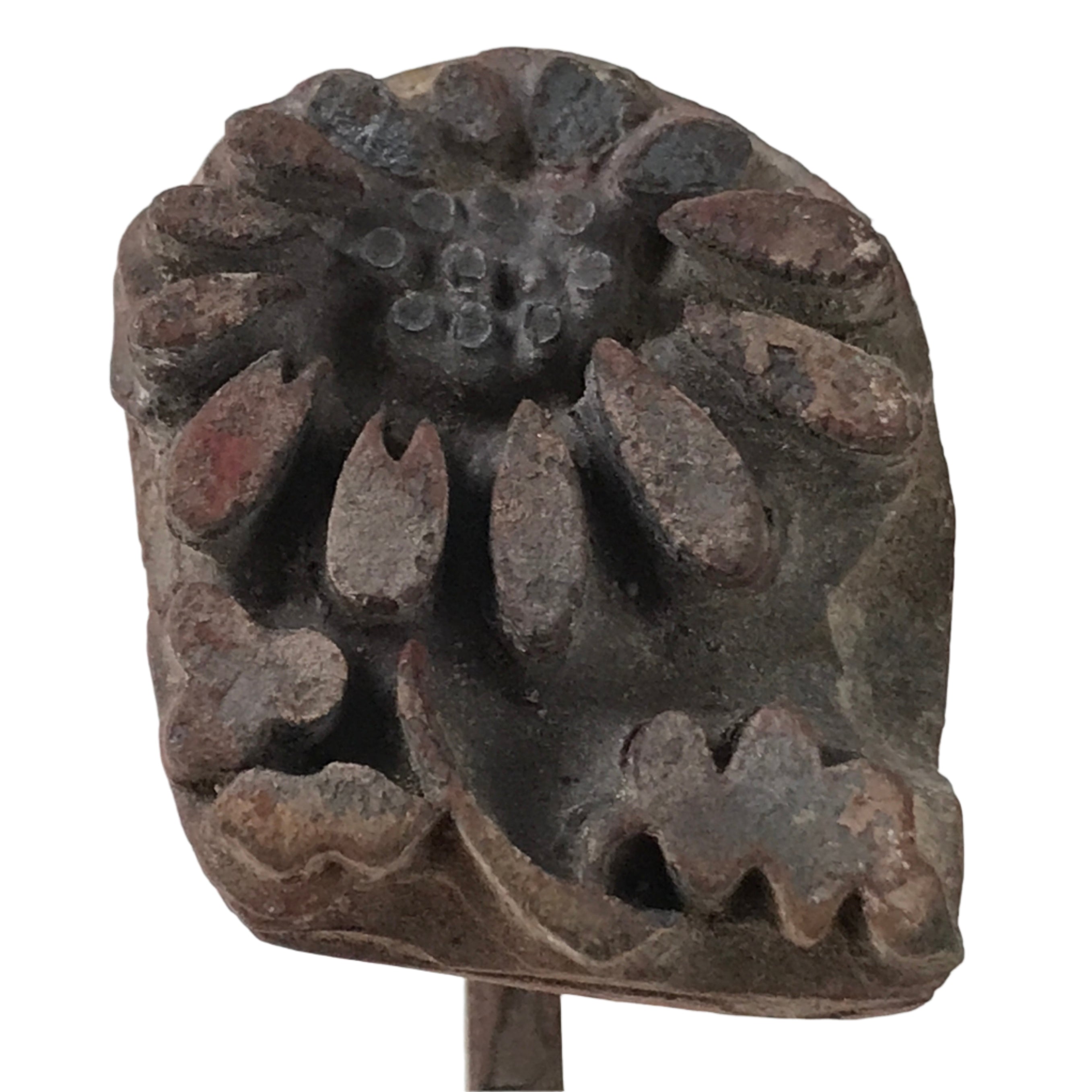 Japanese Cast Iron Yaki-In Branding Stamp Wood Craft Sweets Chrysanthemum T148
