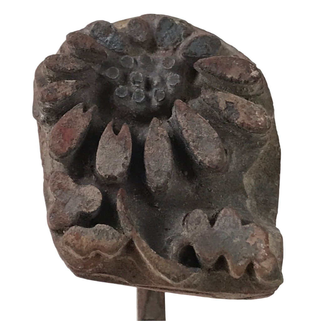 Japanese Cast Iron Yaki-In Branding Stamp Wood Craft Sweets Chrysanthemum T148