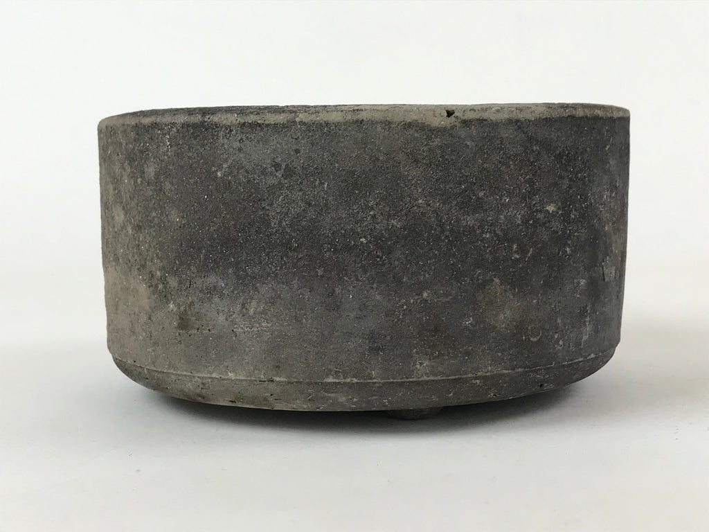 Japanese Cement Ashtay Haizara Hibachi Brazier Vtg Gray Incense Burner JK610