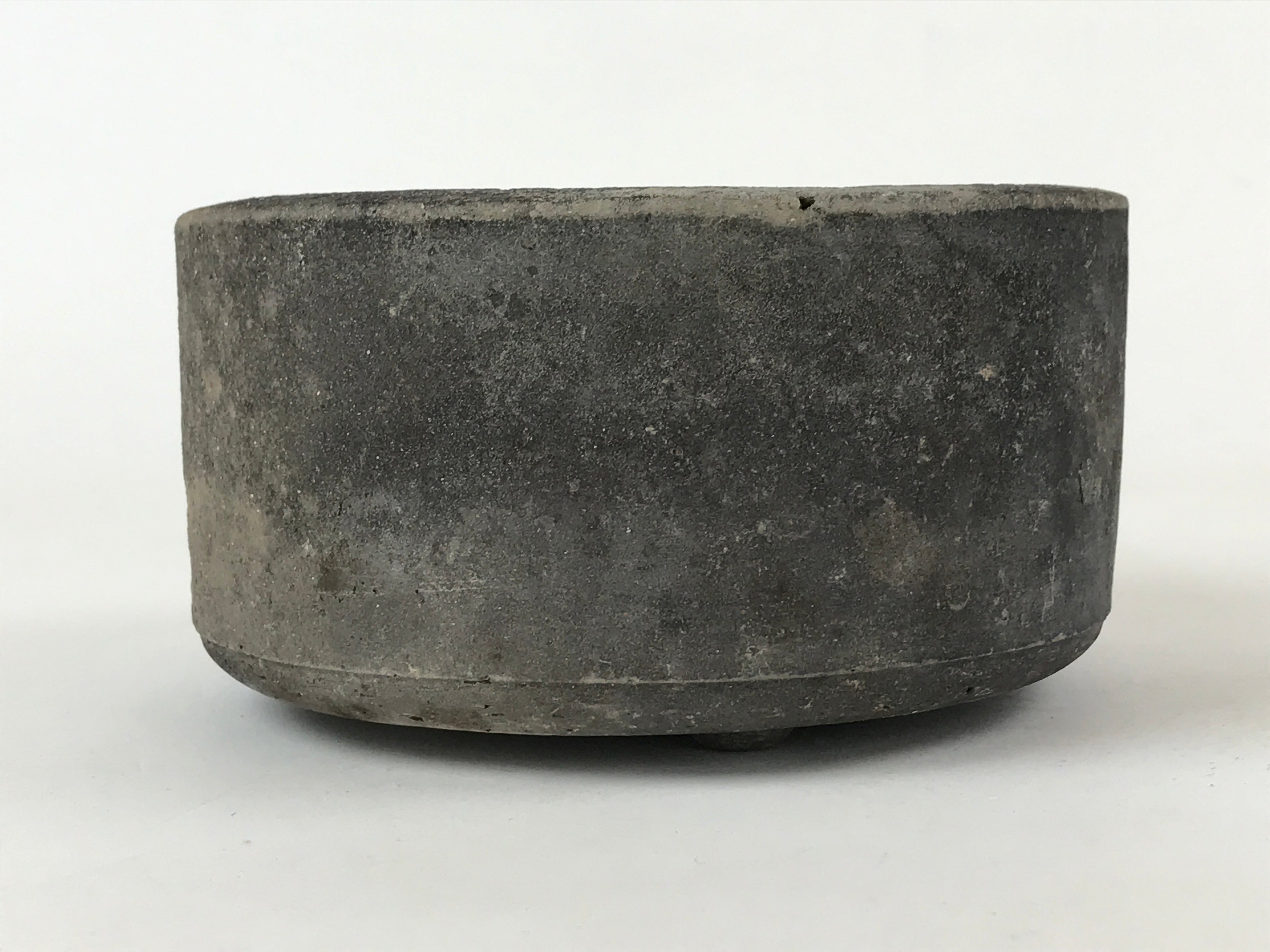 Japanese Cement Ashtay Haizara Hibachi Brazier Vtg Gray Incense Burner JK610