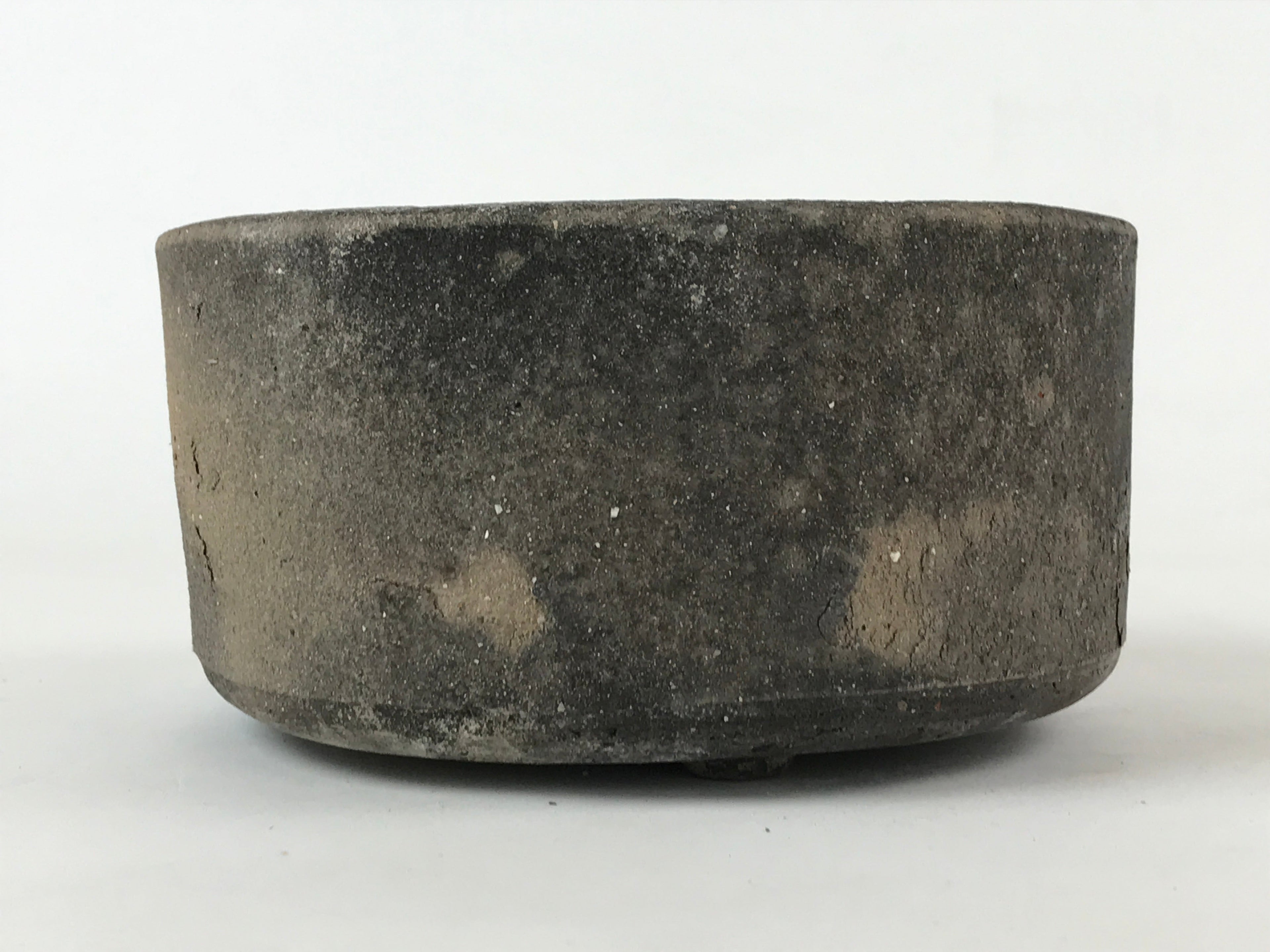 Japanese Cement Ashtay Haizara Hibachi Brazier Vtg Gray Incense Burner JK610